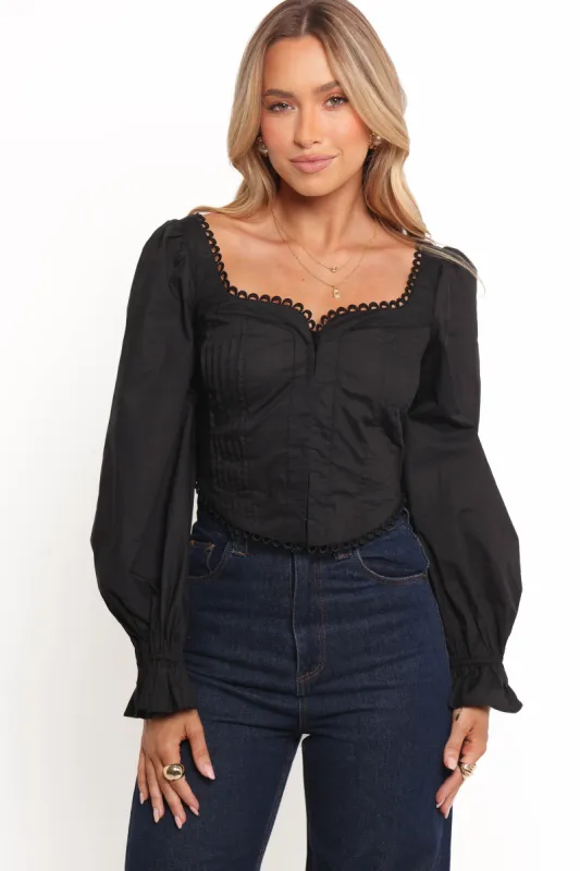 Lorelei Corset Top - Black sold by Petal & Pup
