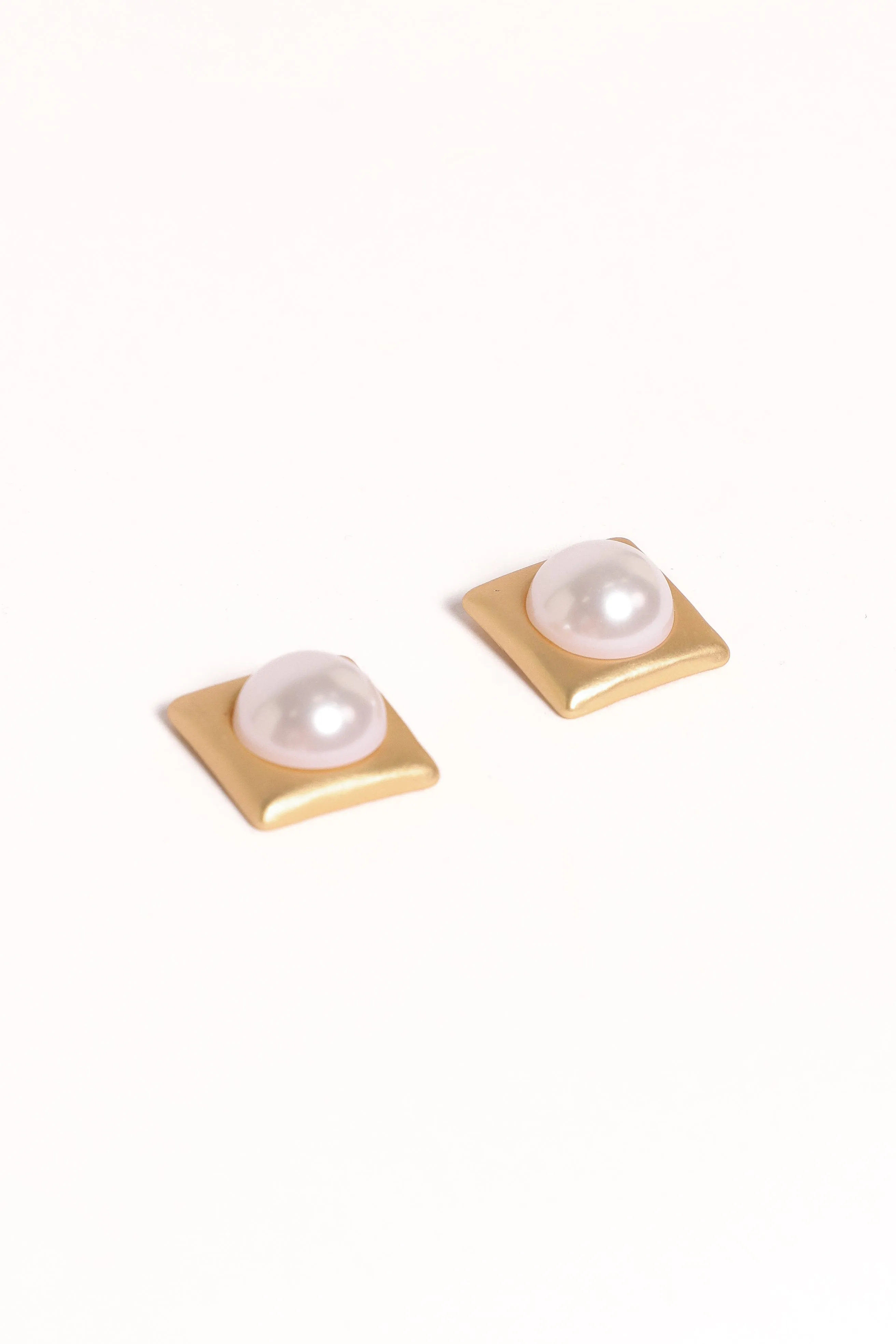 Kimmy Pearl Earrings - Gold sold by Petal & Pup