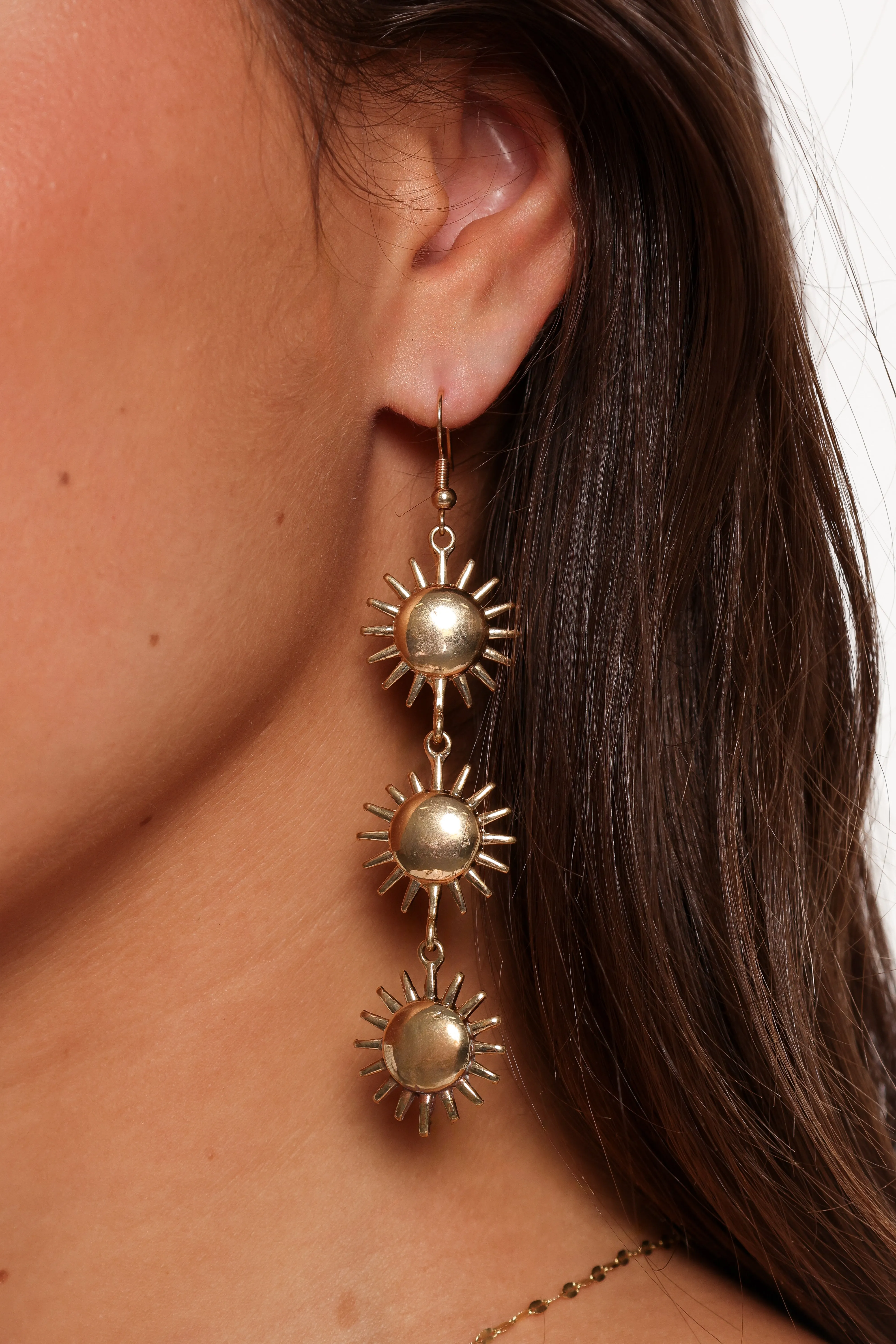 Alara Sun Earrings - Gold sold by Petal & Pup