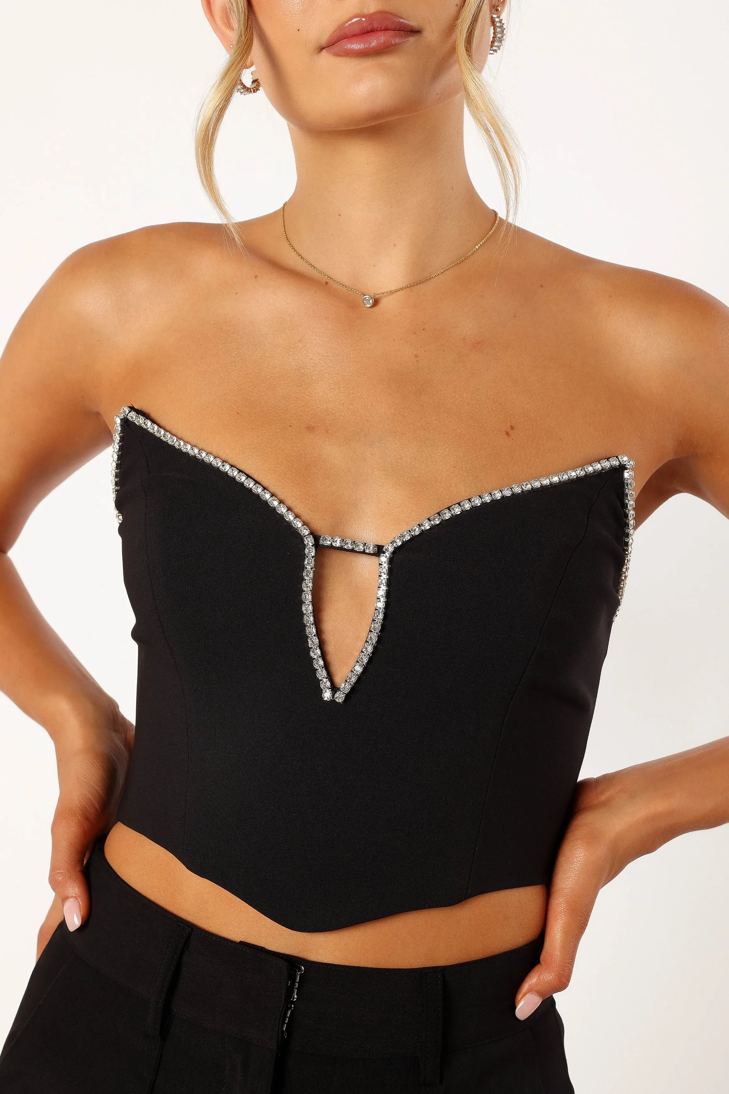 Bec Bustier Top - Black sold by Petal & Pup