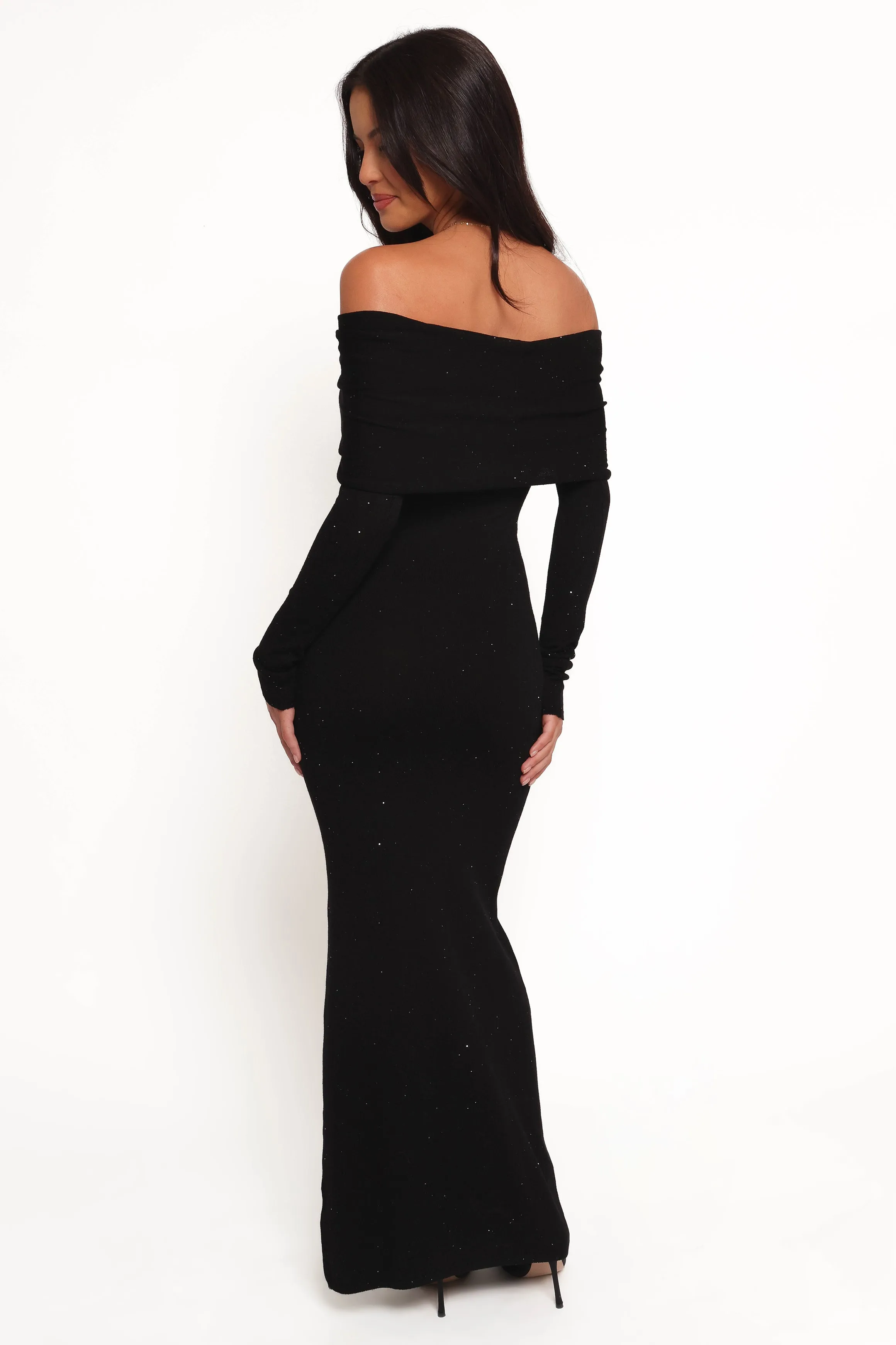 Pennie Maxi Dress - Black Sequin Knit sold by Petal & Pup product image thumbnail 3