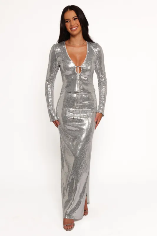 Blaise Skirt - Silver sold by Petal & Pup