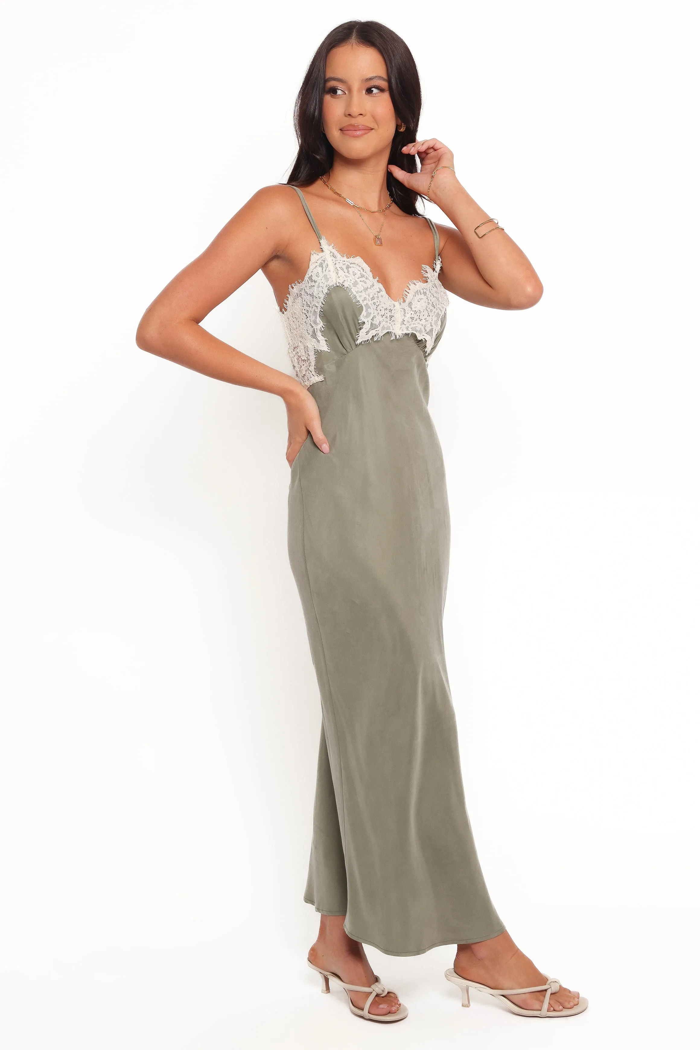 Alita Midi Dress - Olive sold by Petal & Pup product image thumbnail 5