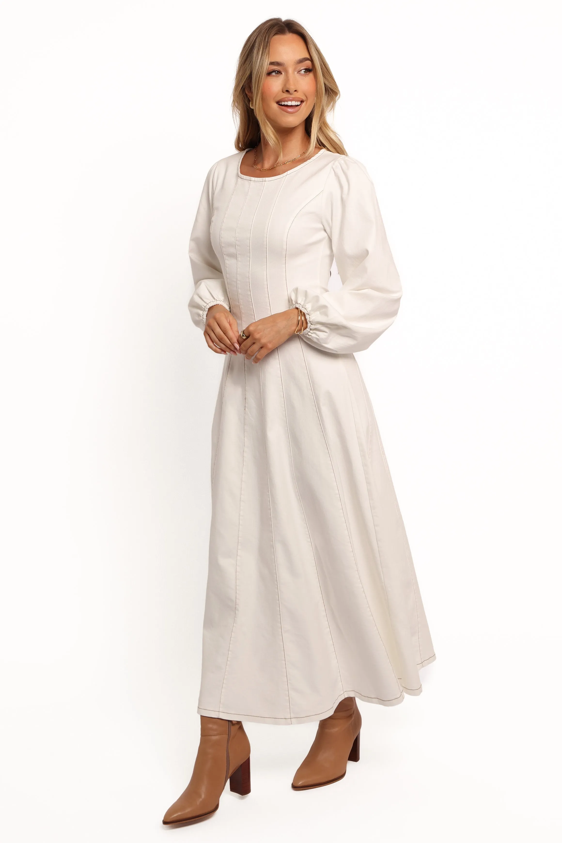 Cilla Midi Dress - White sold by Petal & Pup product image thumbnail 3