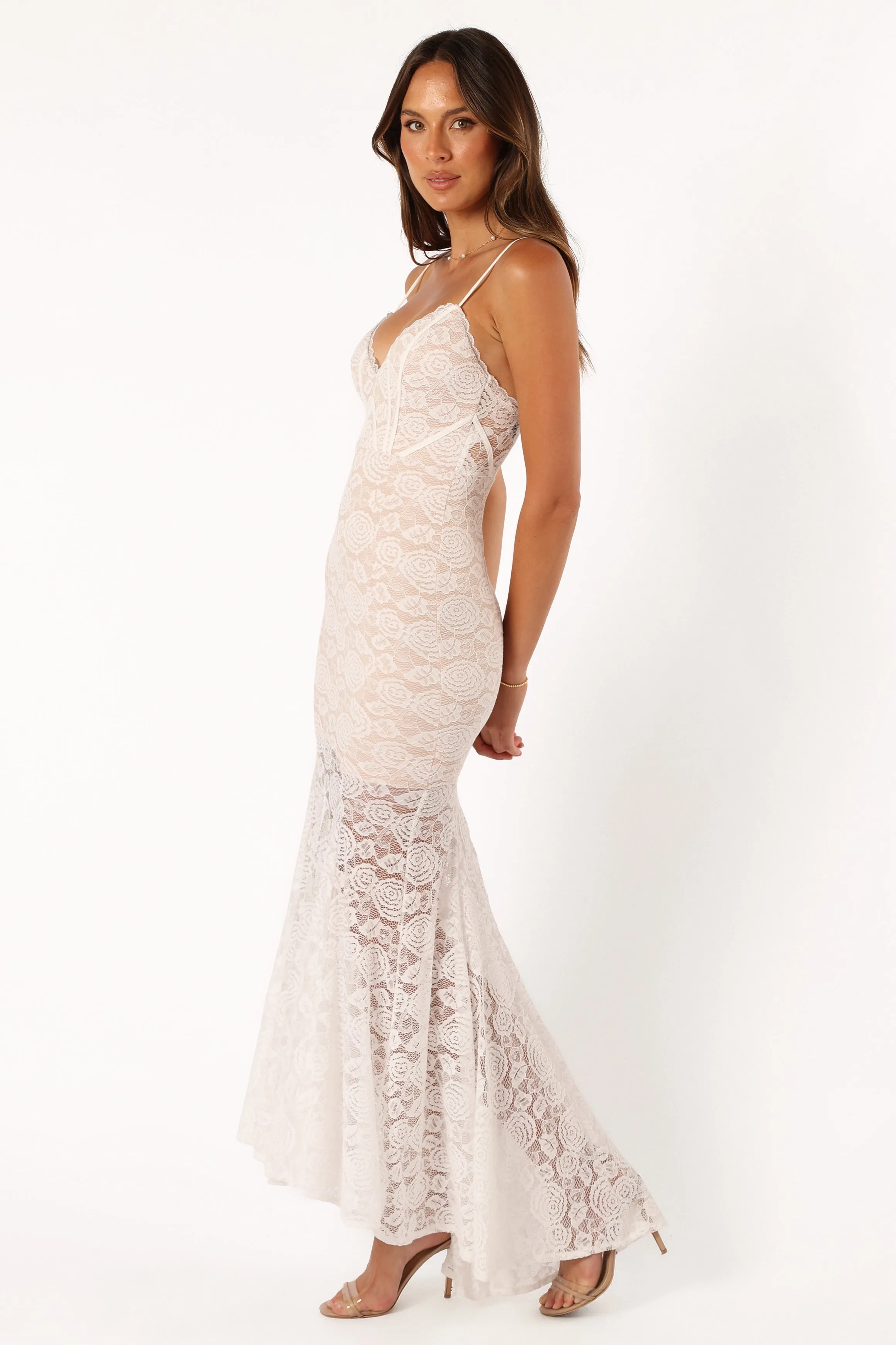 Kinny Lace Maxi Dress - White sold by Petal & Pup product image thumbnail 4