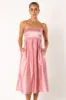 Teagan Bow Back Midi Dress - Soft Pink sold by Petal & Pup