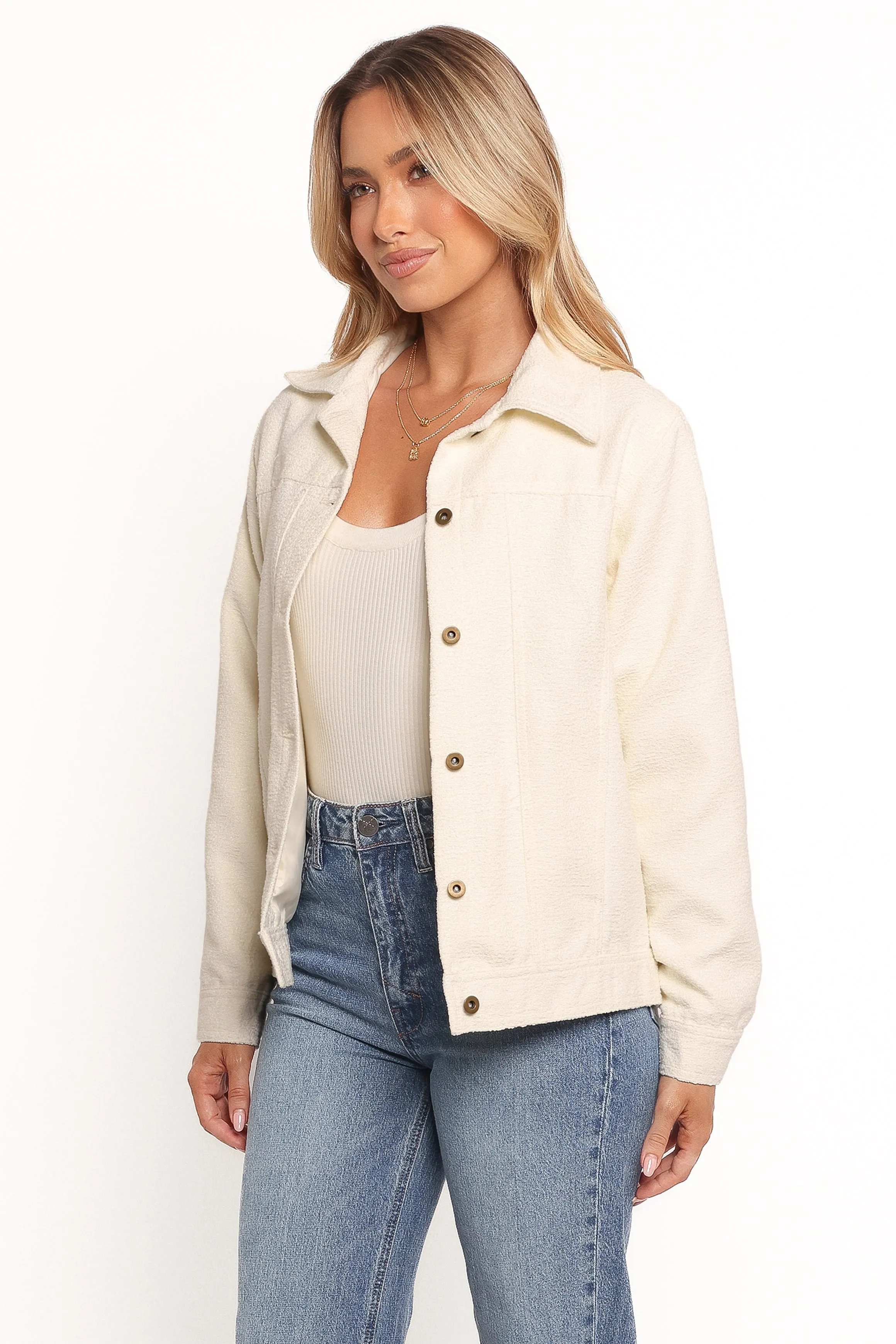Sandy Boucle Jacket - White sold by Petal & Pup product image thumbnail 3