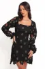 Bardley Long Sleeve Mini Dress - Black sold by Petal & Pup