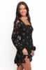 Bardley Long Sleeve Mini Dress - Black sold by Petal & Pup