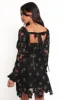 Bardley Long Sleeve Mini Dress - Black sold by Petal & Pup