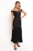 Evelina Maxi Dress - Black sold by Petal & Pup