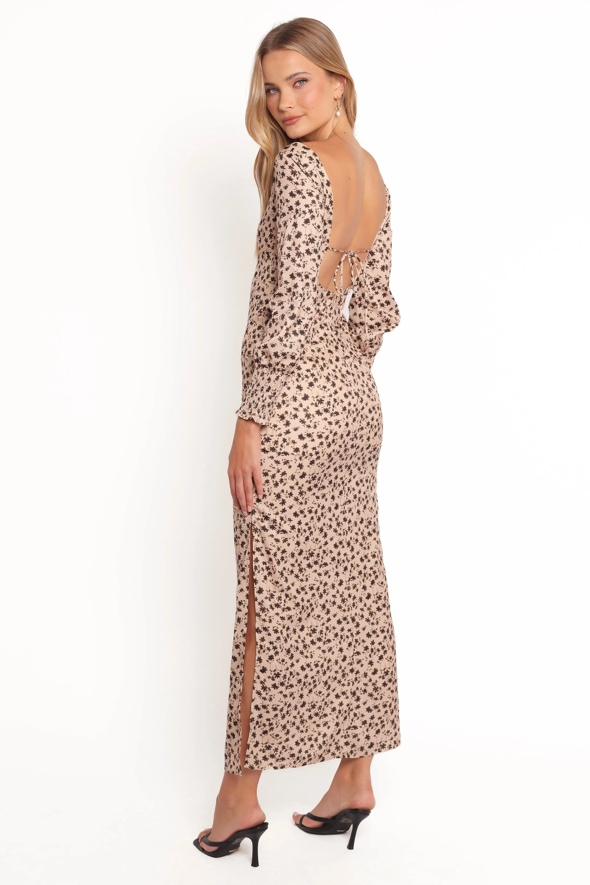 Gisella Long Sleeve Midi - Brown Floral sold by Petal & Pup product image thumbnail 2