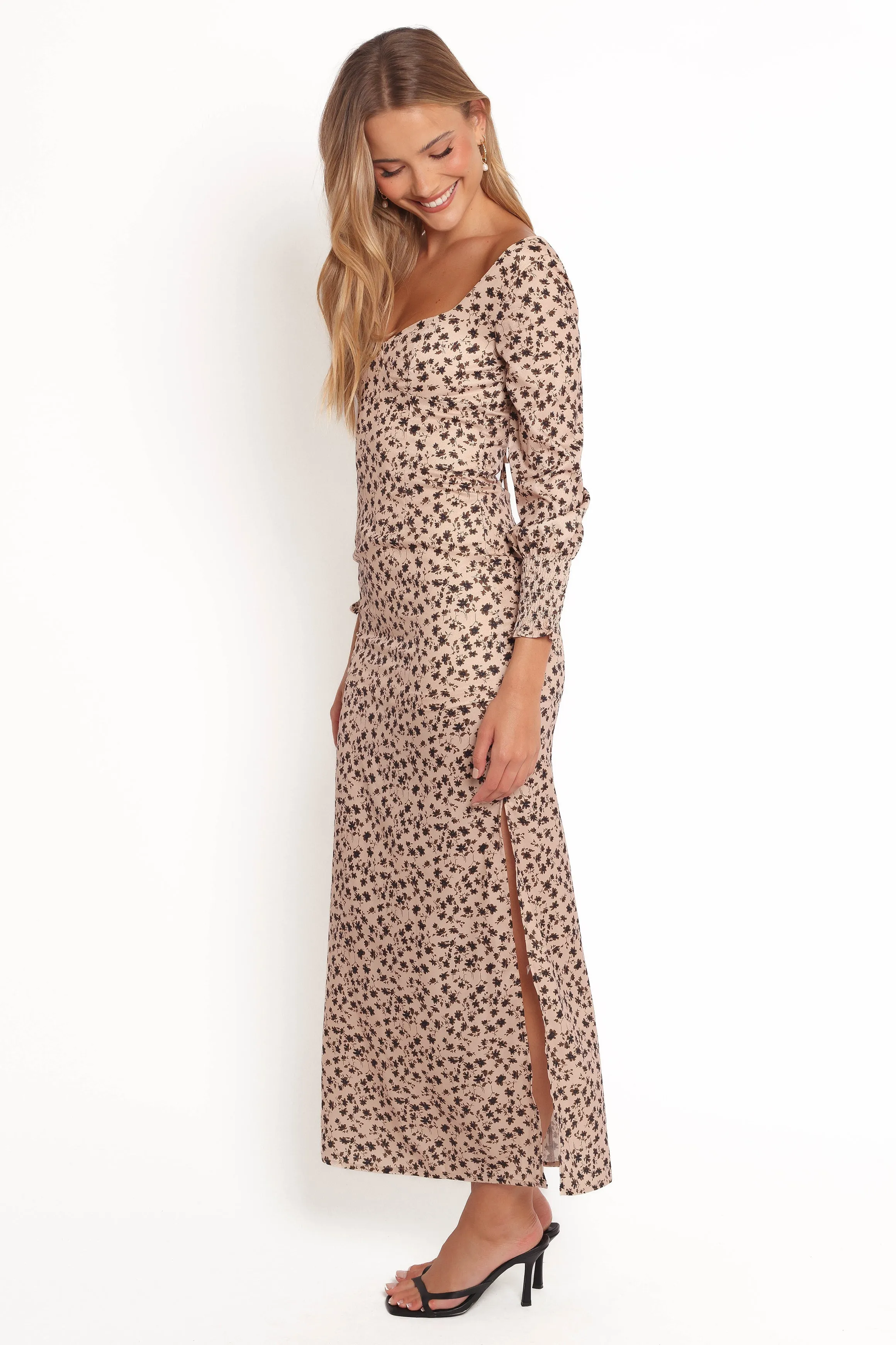 Gisella Long Sleeve Midi - Brown Floral sold by Petal & Pup product image thumbnail 3