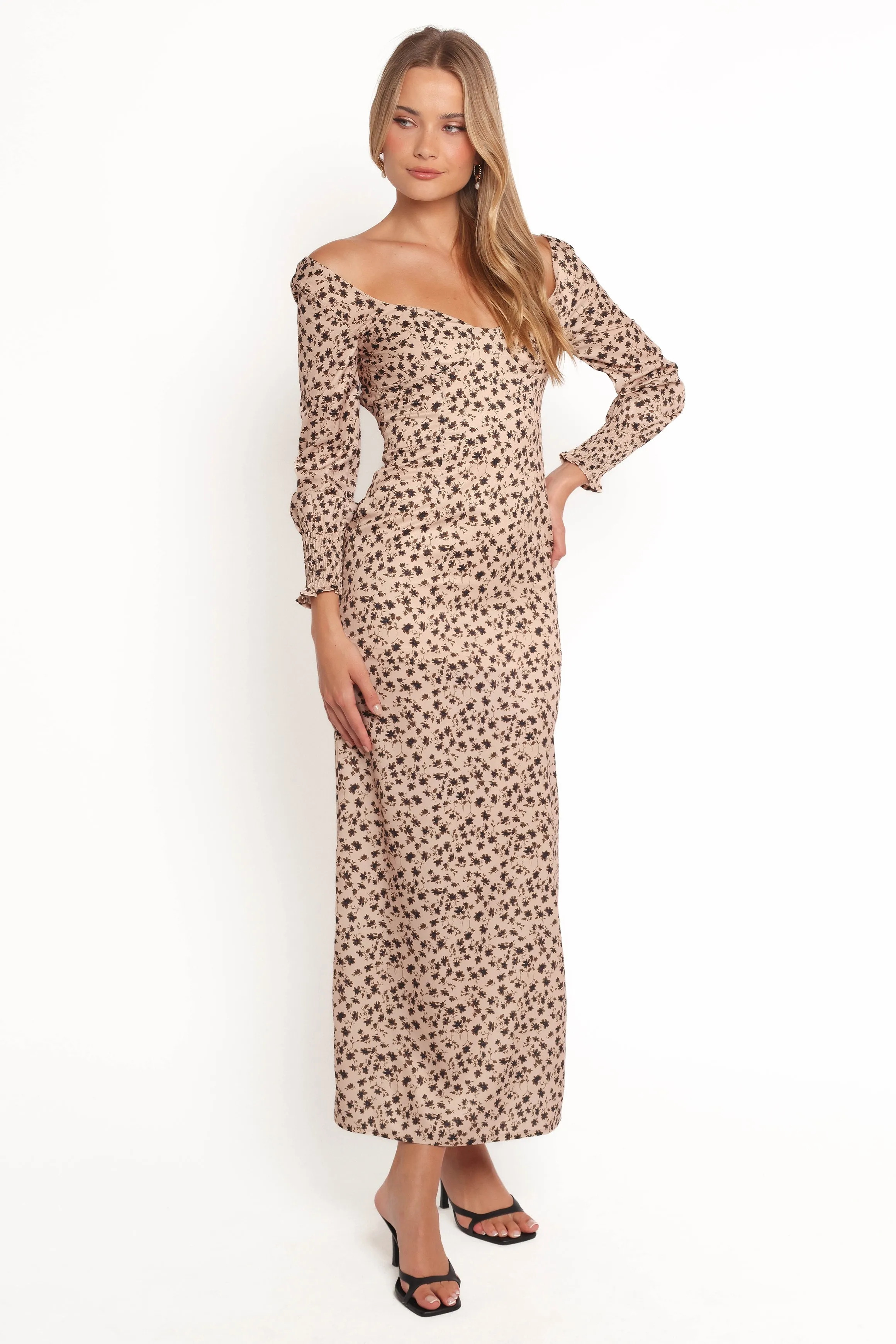Gisella Long Sleeve Midi - Brown Floral sold by Petal & Pup product image thumbnail 5