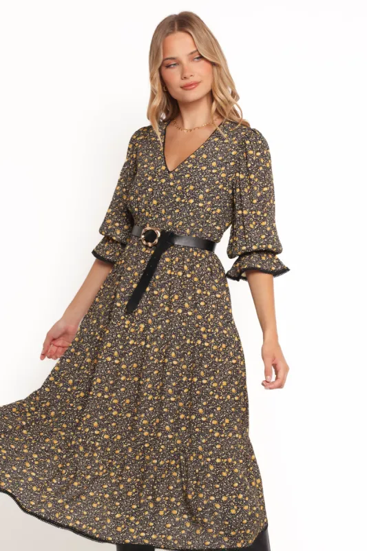 Simone Midi Dress - Midnight Daisy sold by Petal & Pup