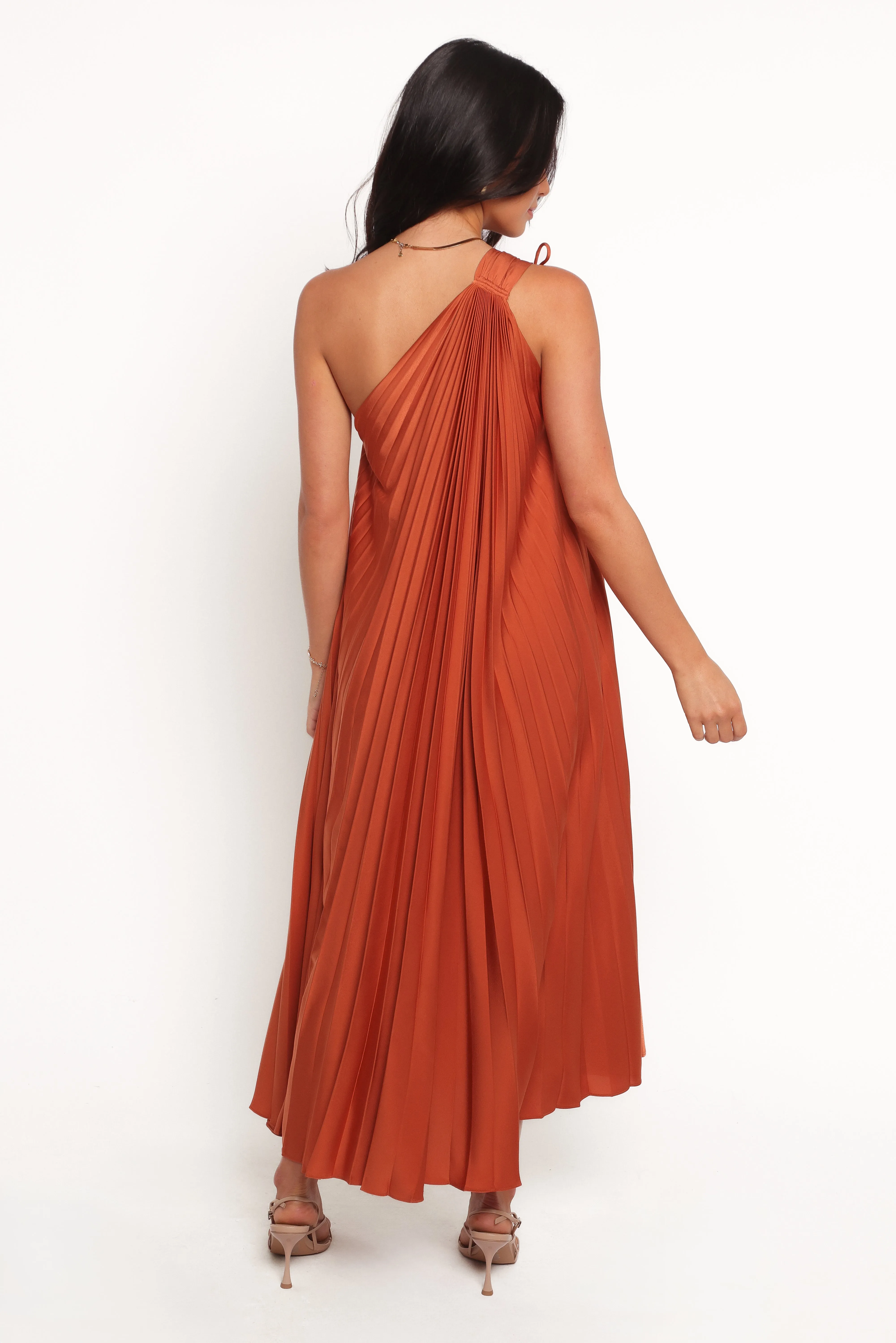 Selena One Shoulder Midi Dress - Russet Bronze sold by Petal & Pup product image thumbnail 5