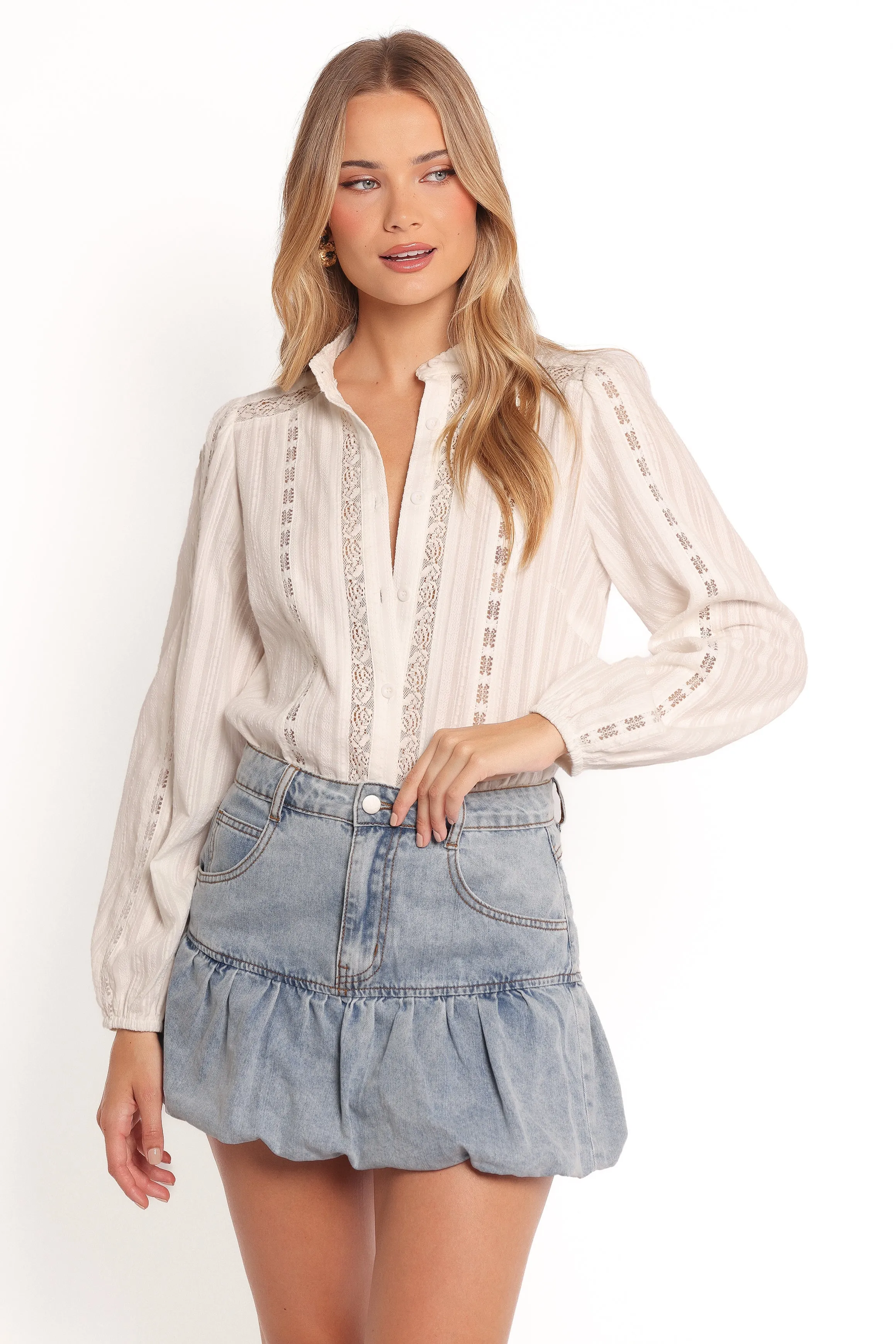 Fomi Denim Bubble Skirt - Medium Denim sold by Petal & Pup product image thumbnail 5