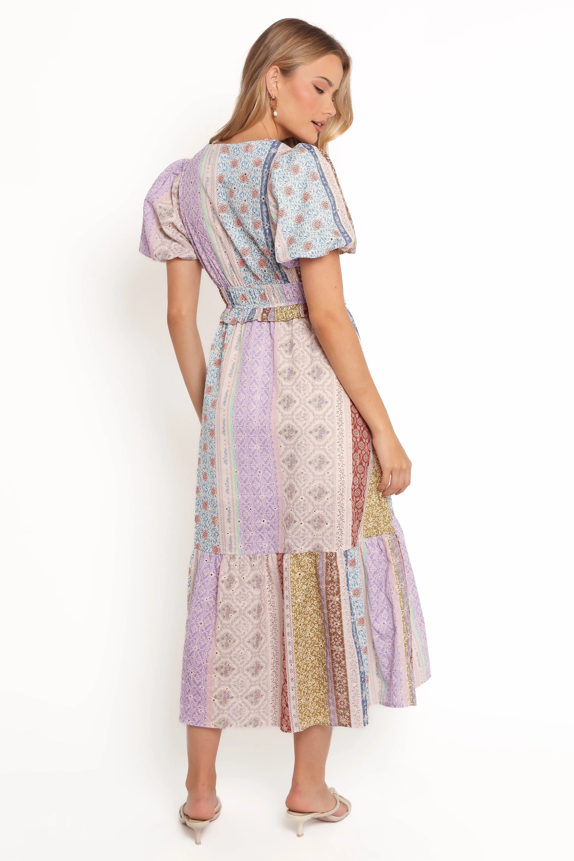 Verona Patchwork Midi Dress - Botanic Multi sold by Petal & Pup product image thumbnail 4