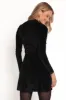 Taylor Velvet Mini Dress - Black sold by Petal & Pup