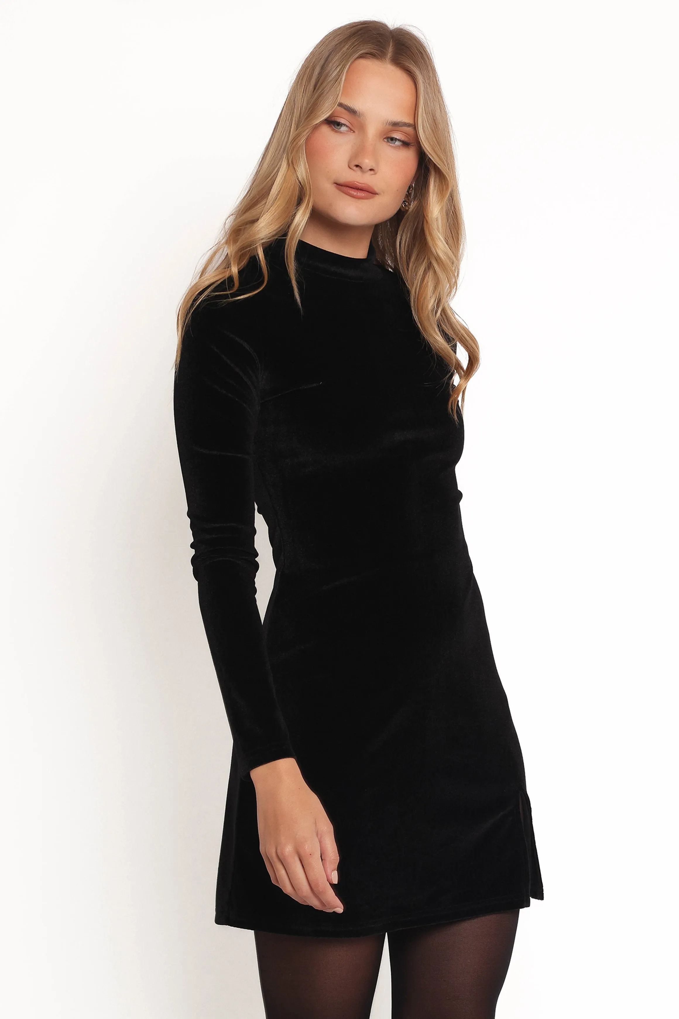 Taylor Velvet Mini Dress - Black sold by Petal & Pup product image thumbnail 5