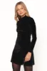 Taylor Velvet Mini Dress - Black sold by Petal & Pup