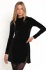 Taylor Velvet Mini Dress - Black sold by Petal & Pup