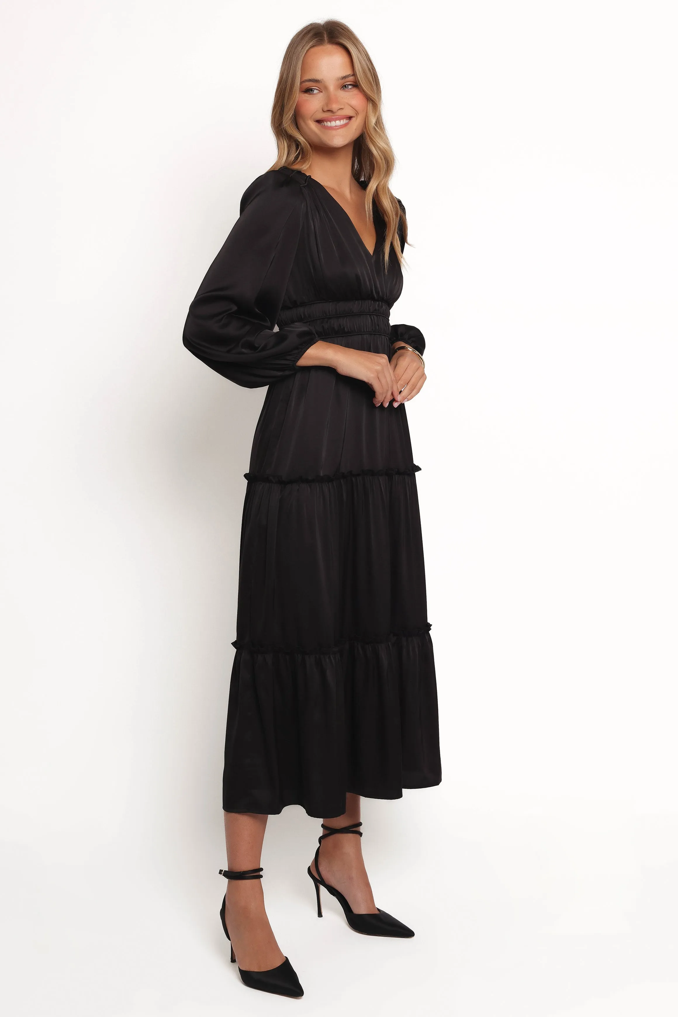 Rowen Long Sleeve Maxi Dress - Black sold by Petal & Pup product image thumbnail 5