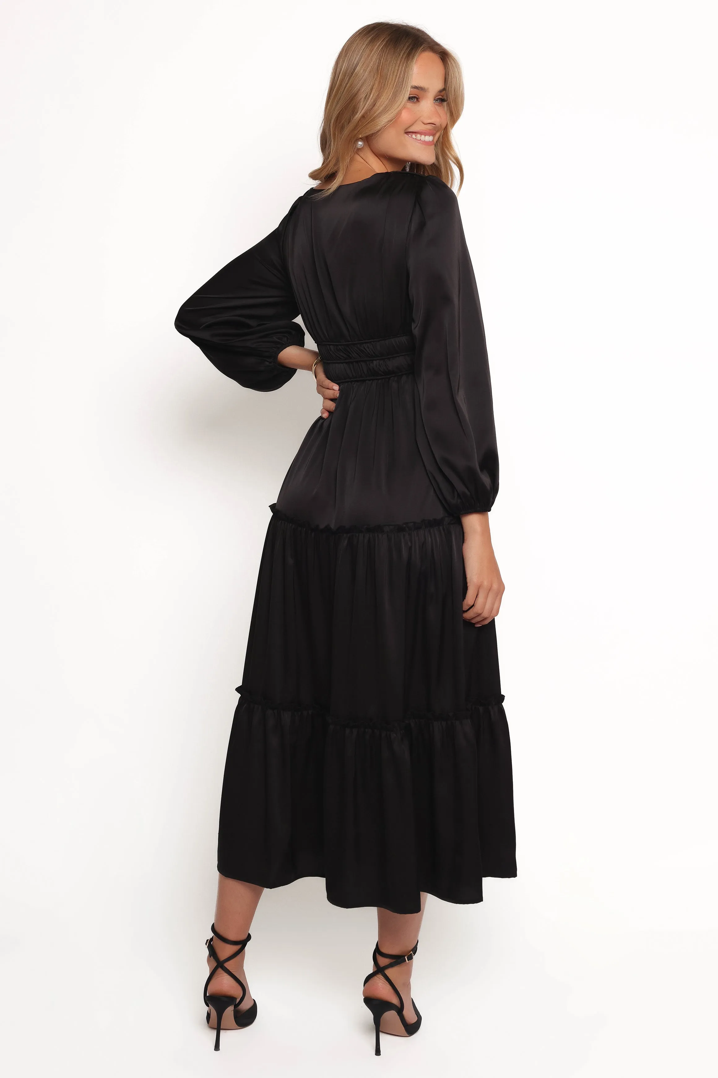 Rowen Long Sleeve Maxi Dress - Black sold by Petal & Pup product image thumbnail 4