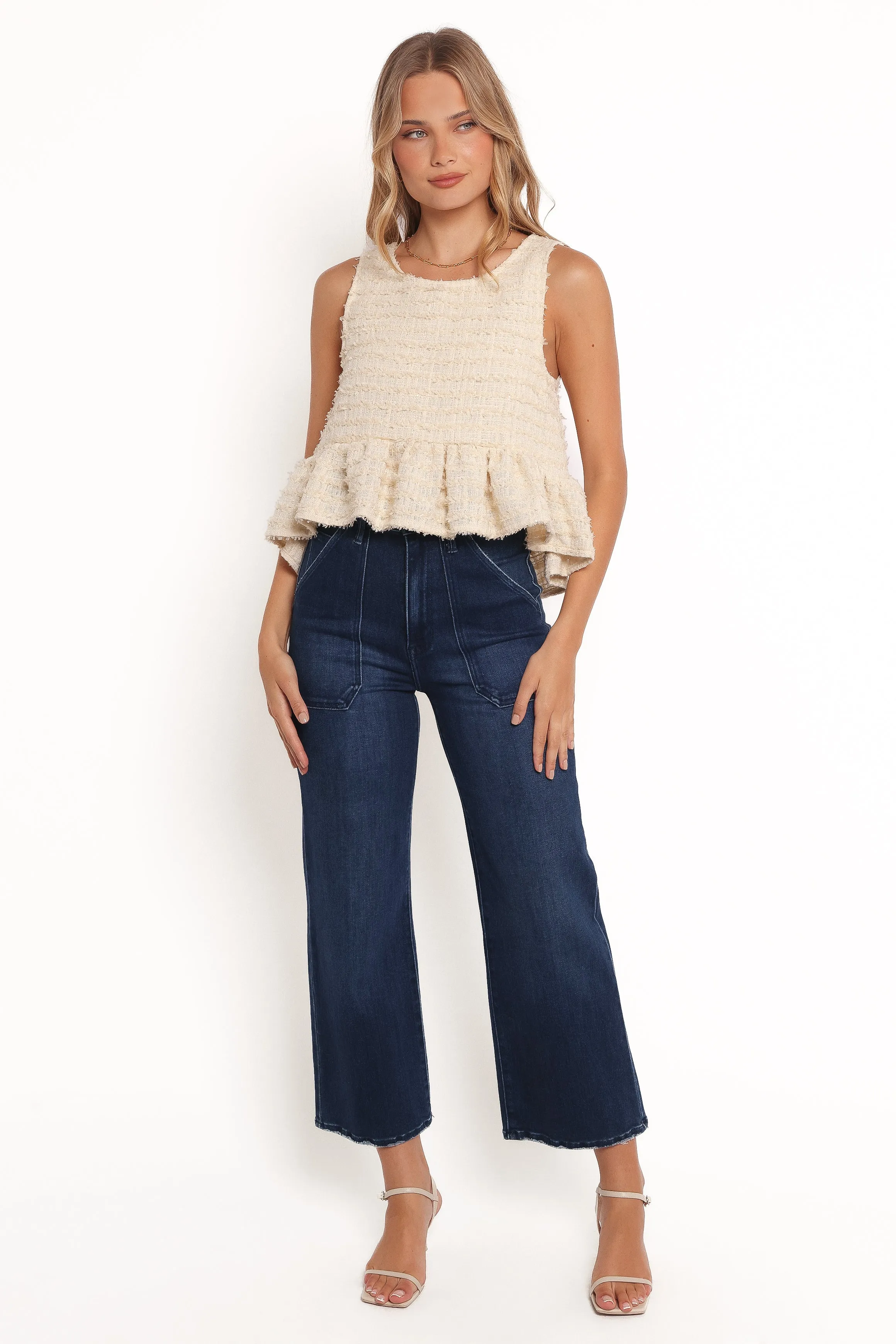 Fren Ruffle Top - Cream sold by Petal & Pup product image thumbnail 2