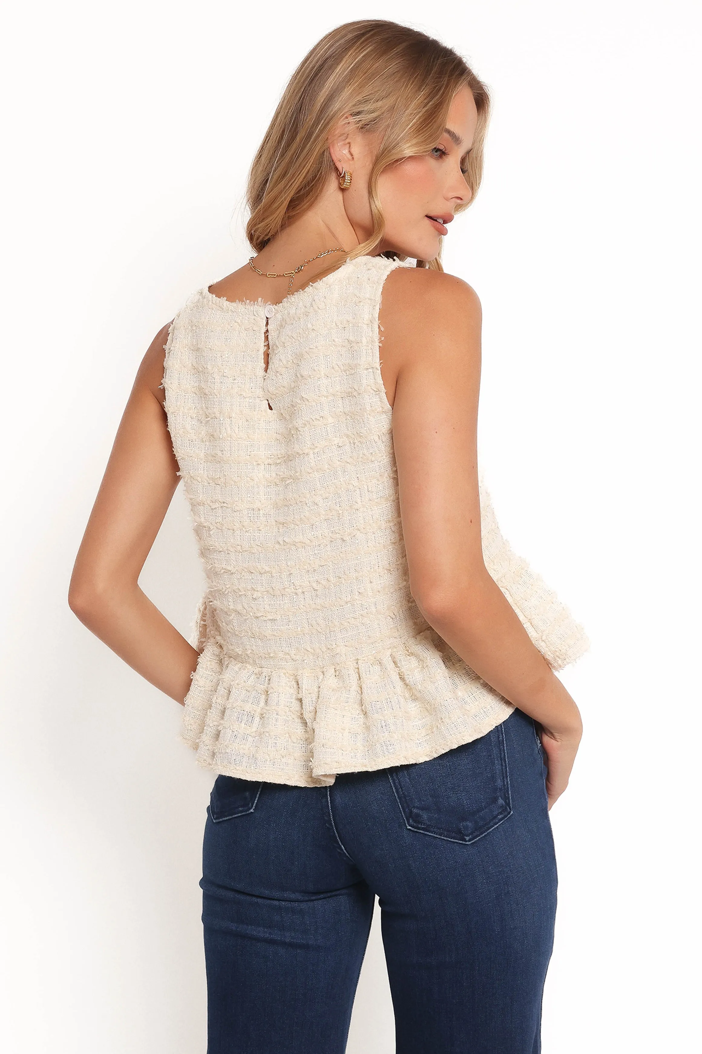Fren Ruffle Top - Cream sold by Petal & Pup product image thumbnail 4