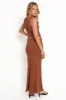 Elowen Asymmetric Skirt Set - Brown sold by Petal & Pup