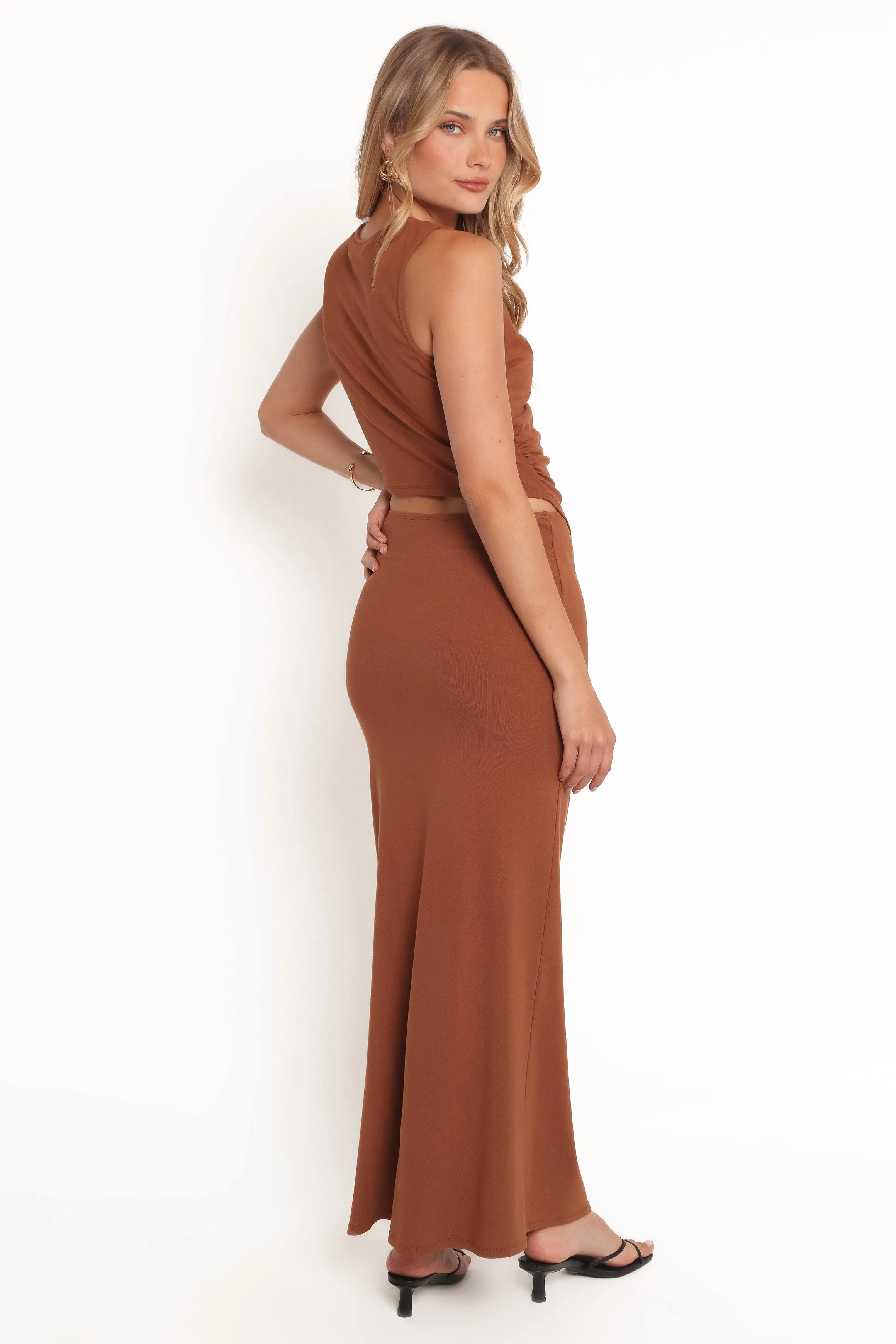 Elowen Asymmetric Skirt Set - Brown sold by Petal & Pup product image thumbnail 4