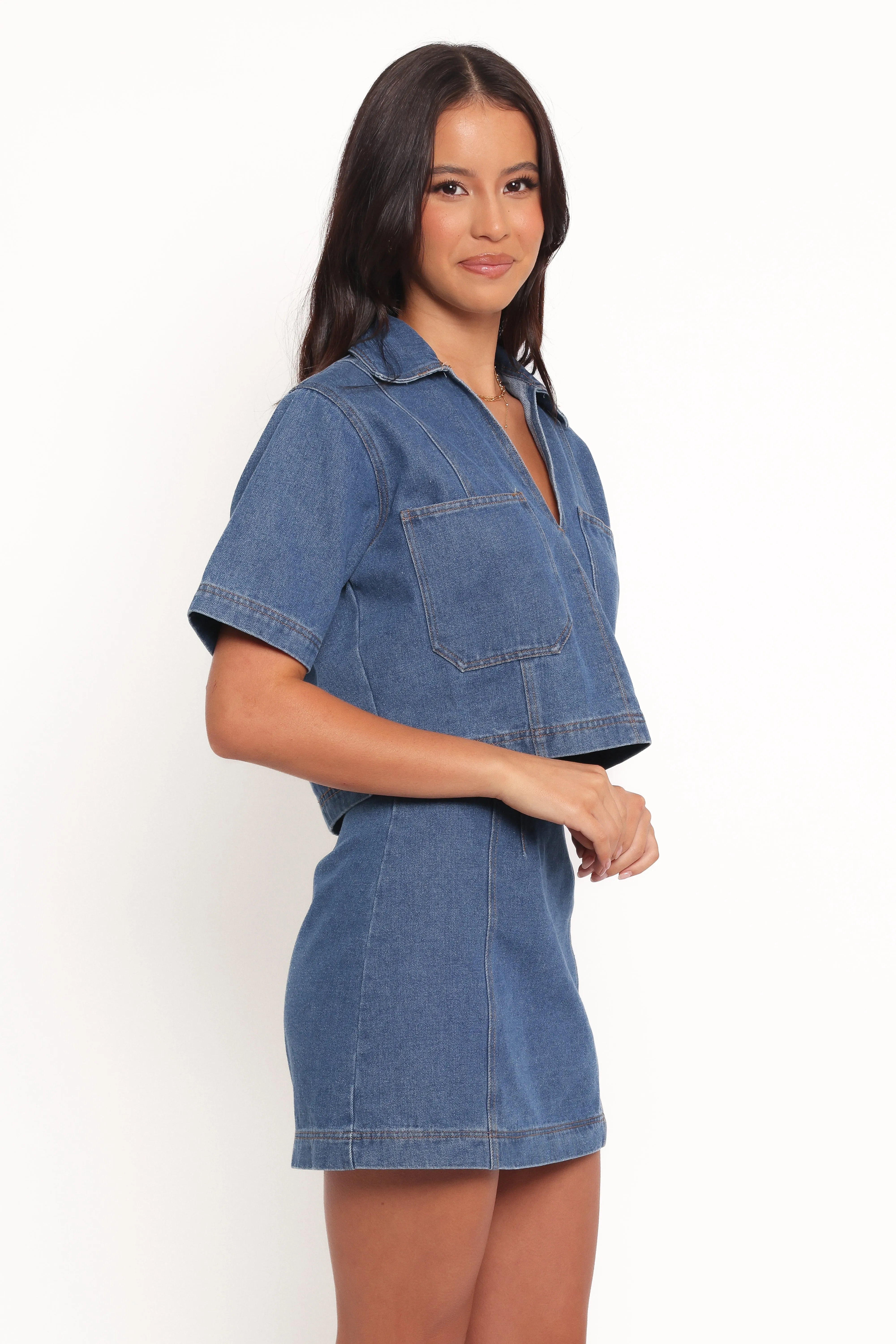 Cera Two Piece Set - Medium Denim sold by Petal & Pup product image thumbnail 5