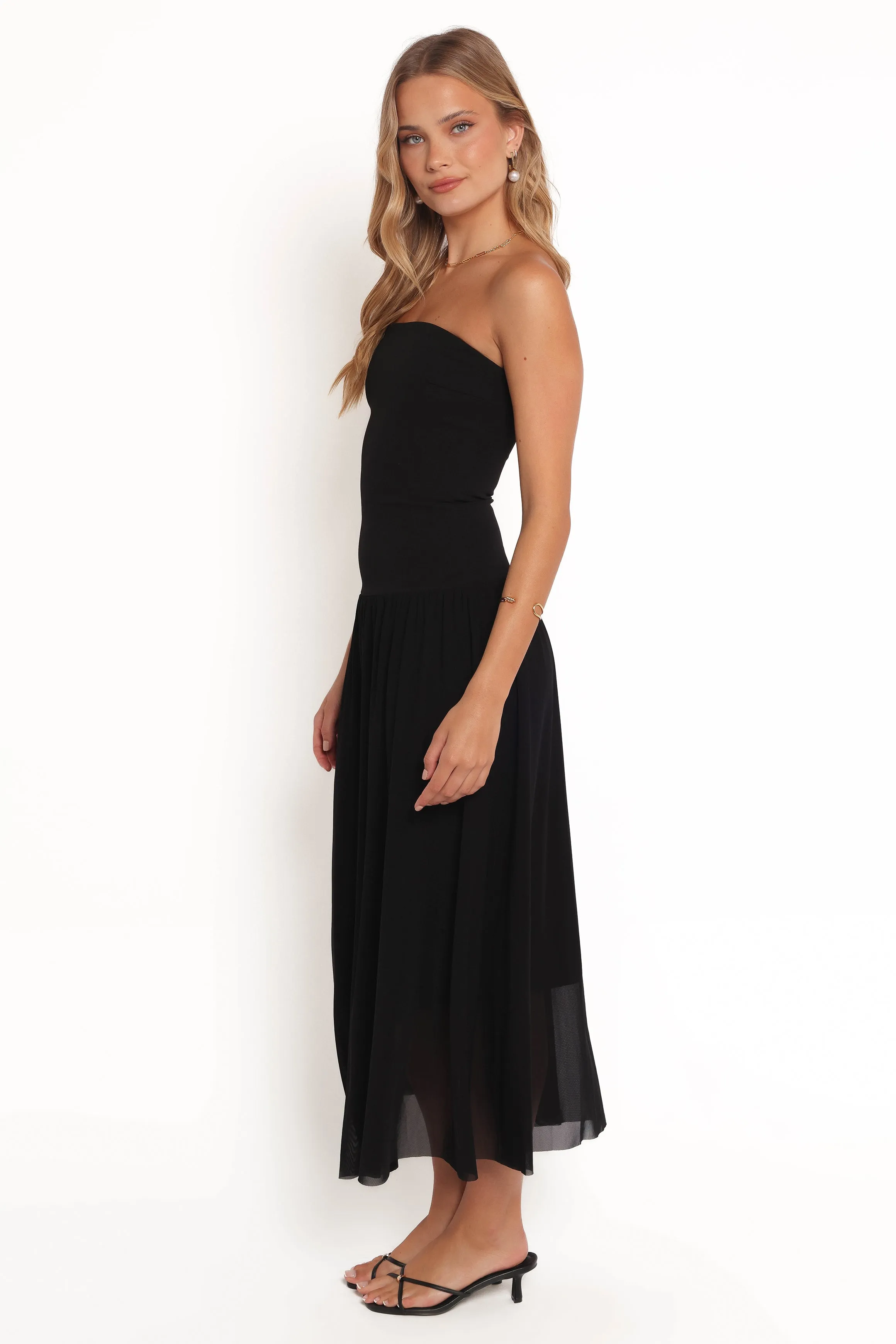 Caitie Midi Dress - Black sold by Petal & Pup product image thumbnail 3