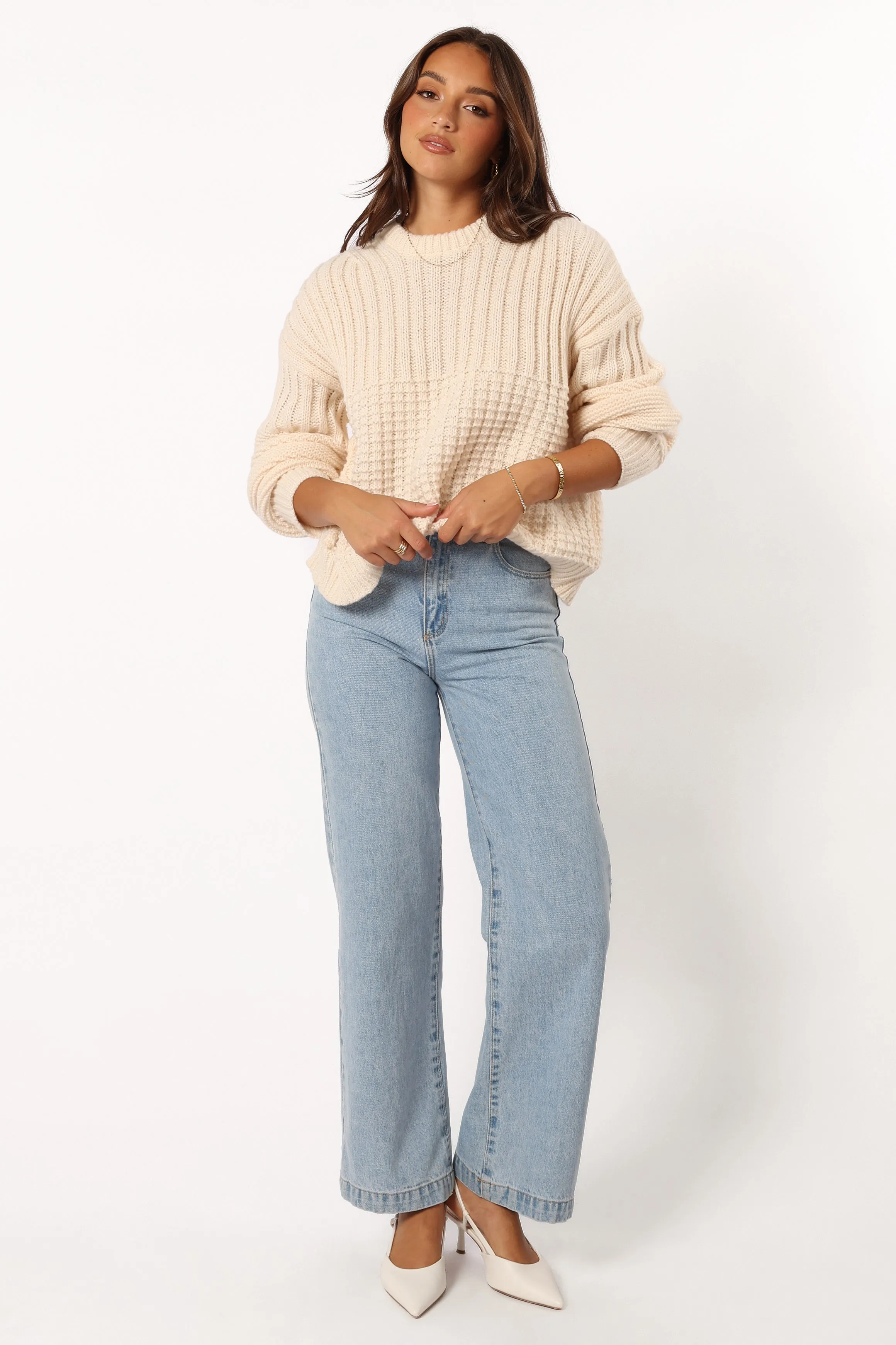 Alegra Knit Sweater - Cream sold by Petal & Pup product image thumbnail 5