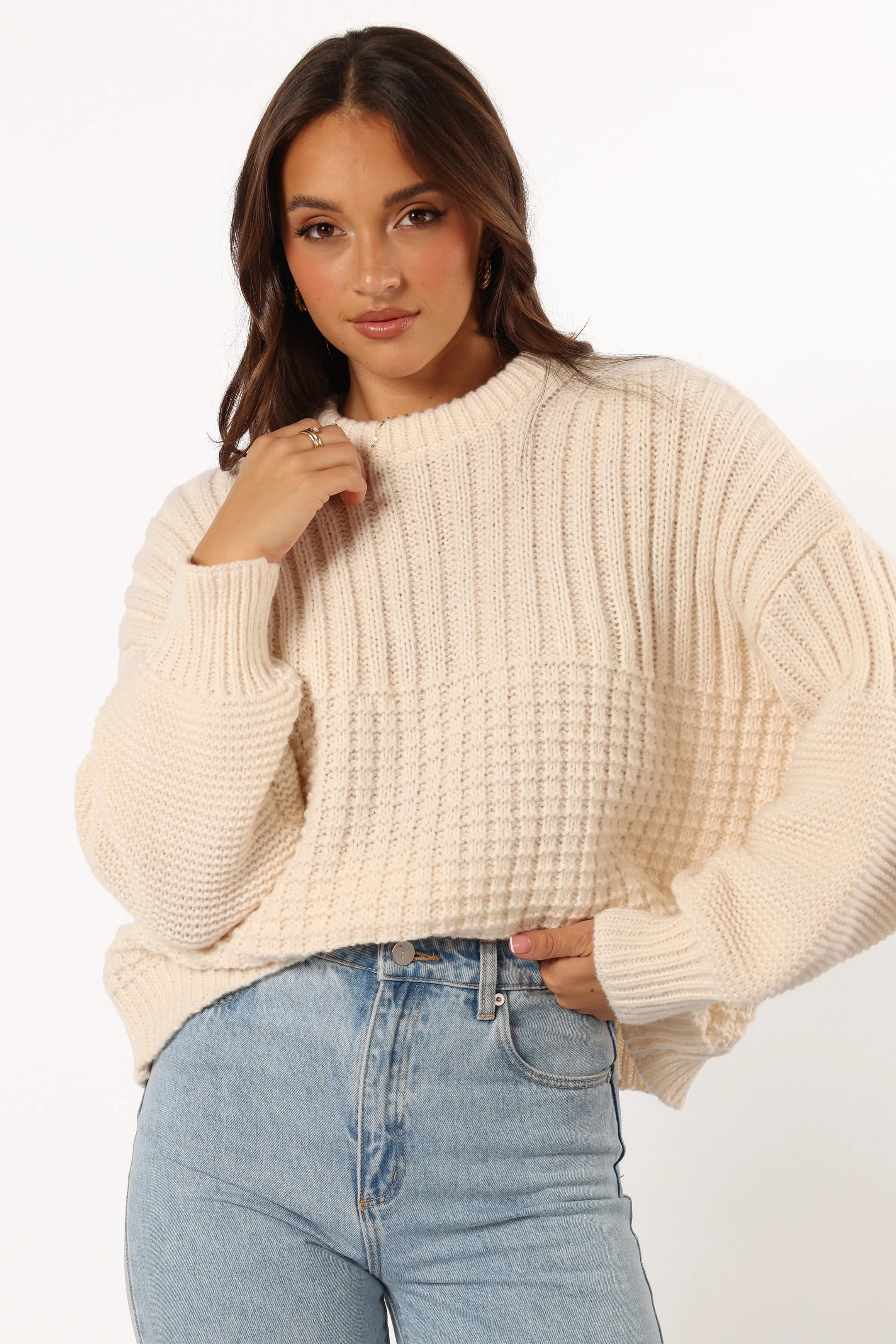 Alegra Knit Sweater - Cream sold by Petal & Pup product image thumbnail 4