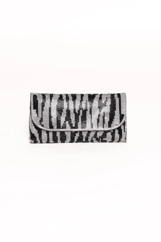 Zara Embellished Bag - Zebra sold by Petal & Pup