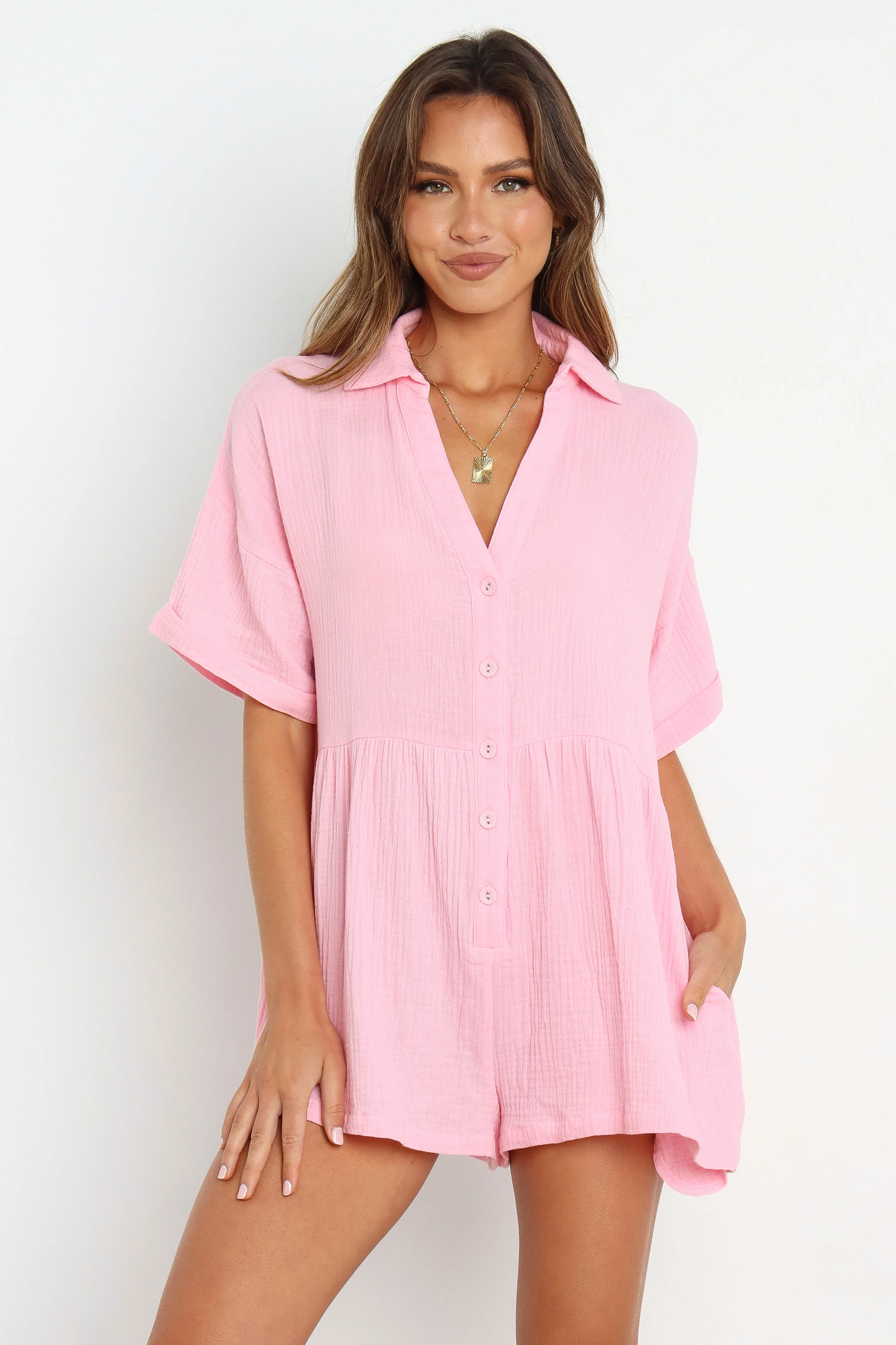 Winny Romper - Pink sold by Petal & Pup