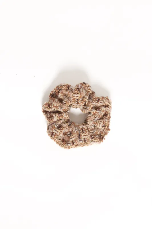 Riley Scrunchie - Brown sold by Petal & Pup