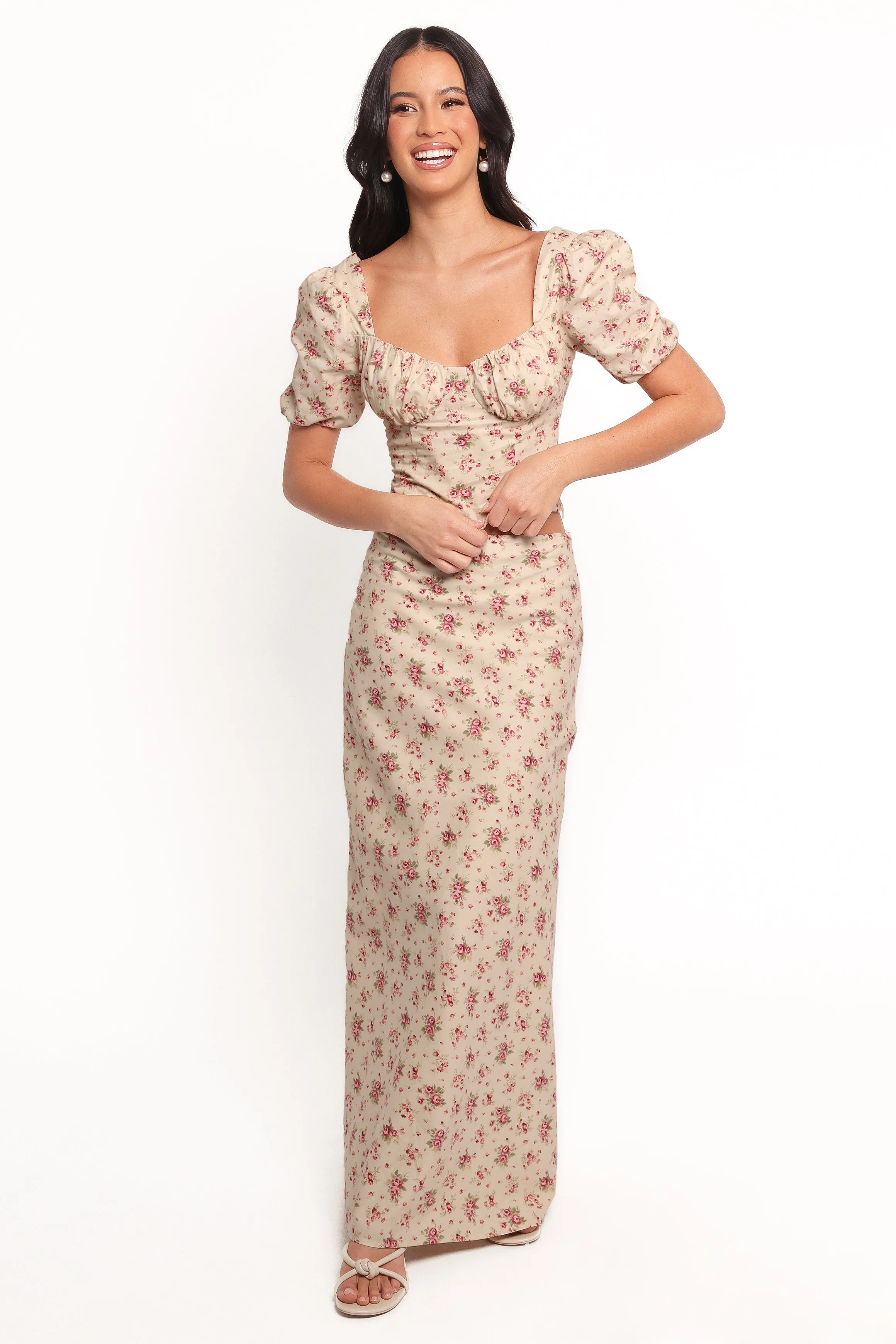 Annly Maxi Skirt - Red Floral sold by Petal & Pup product image thumbnail 3