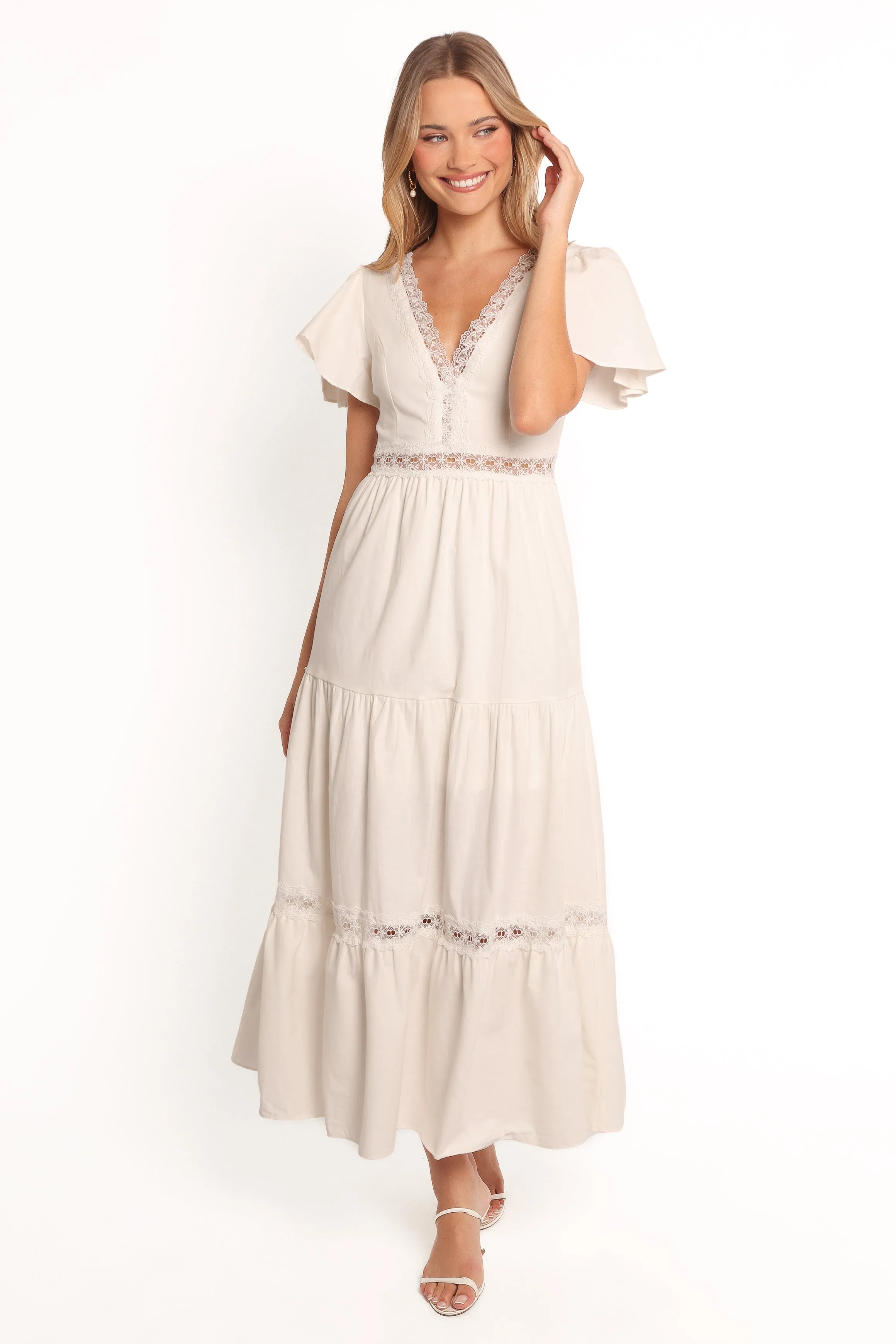 Minny Maxi Dress - Cream sold by Petal & Pup product image thumbnail 3