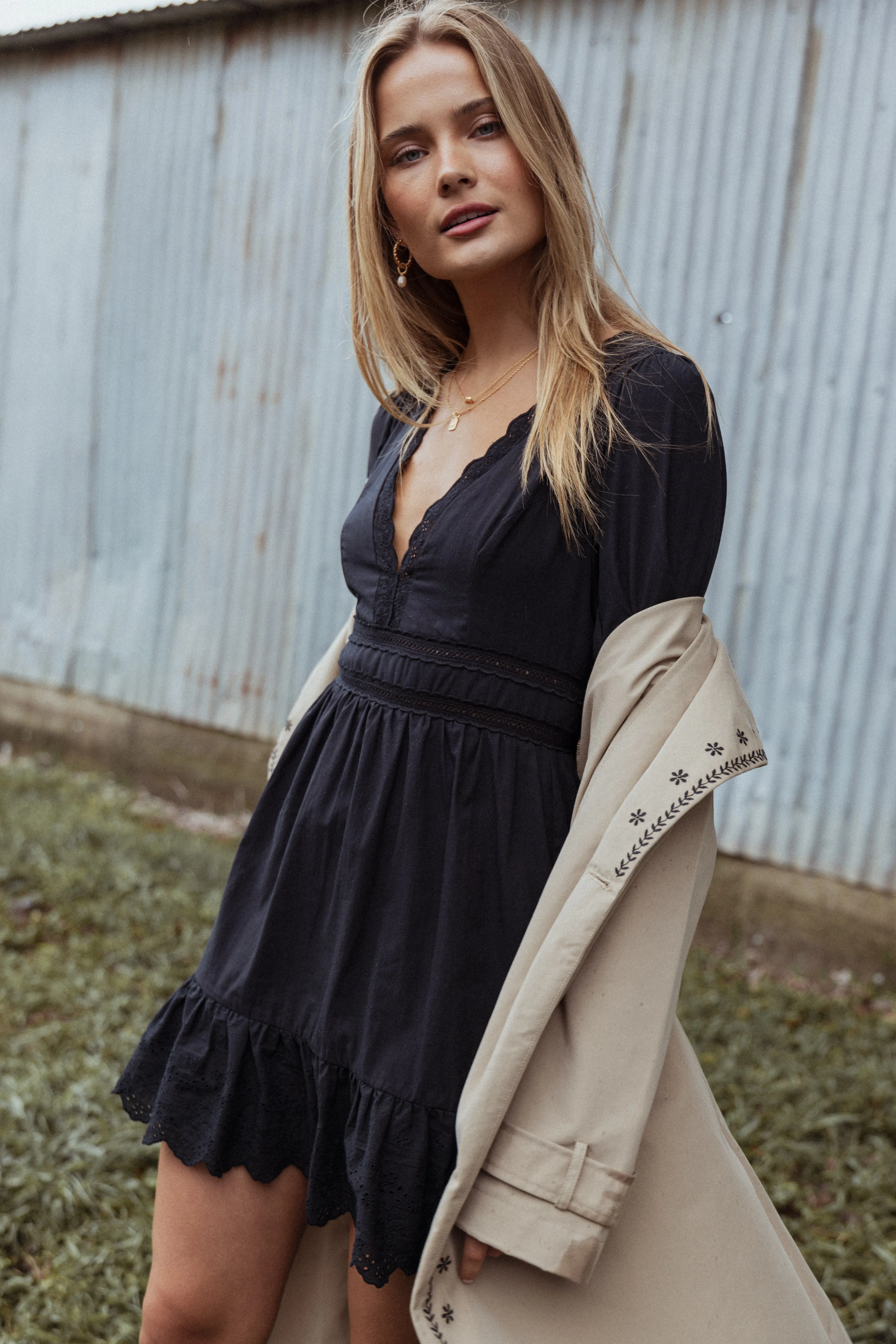 Estella Mini Dress - Black sold by Petal & Pup product image thumbnail 2