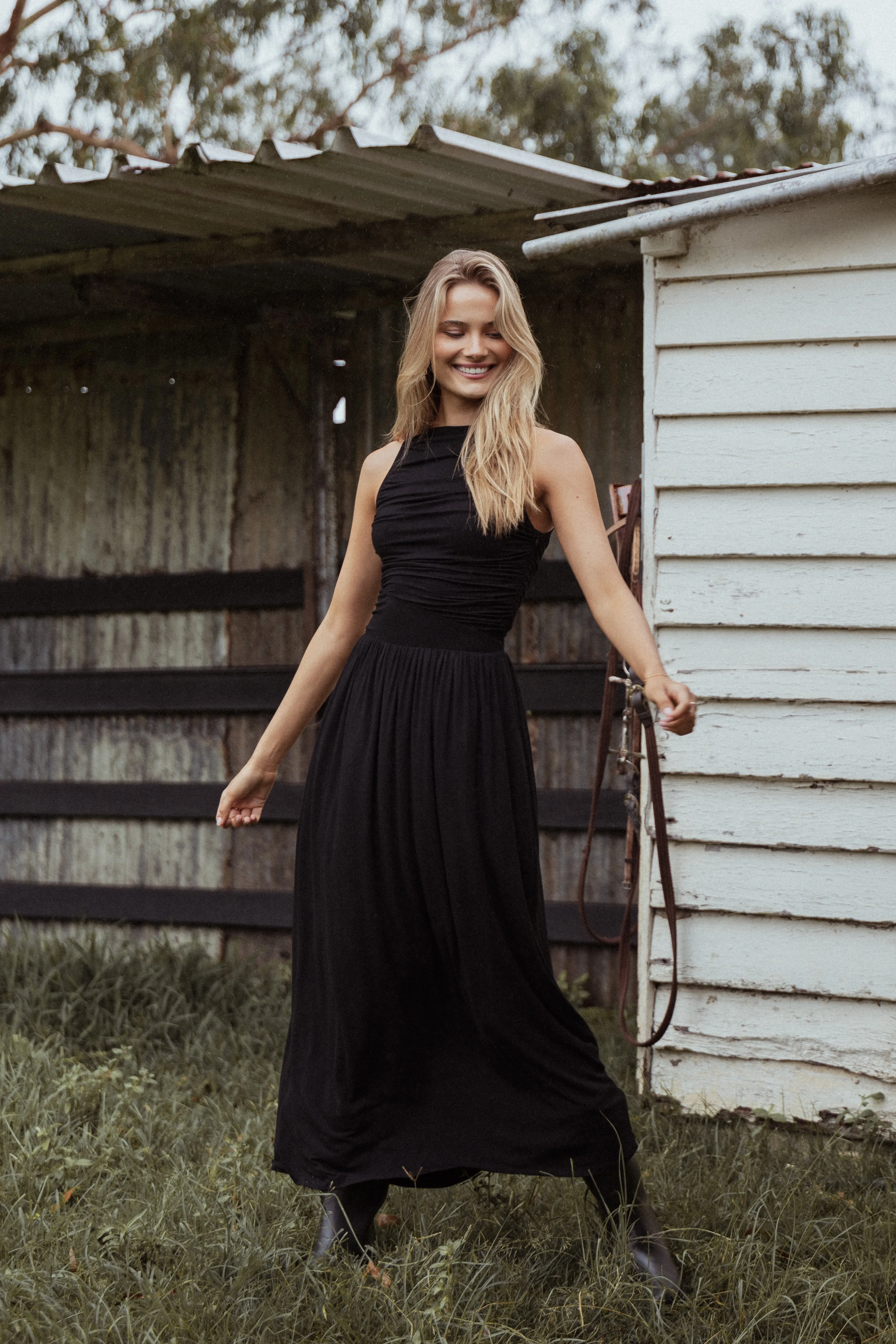 Shirley Maxi Dress - Black sold by Petal & Pup