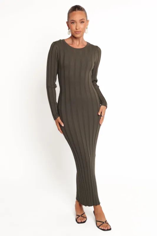 Carlson Maxi Dress - Olive sold by Petal & Pup