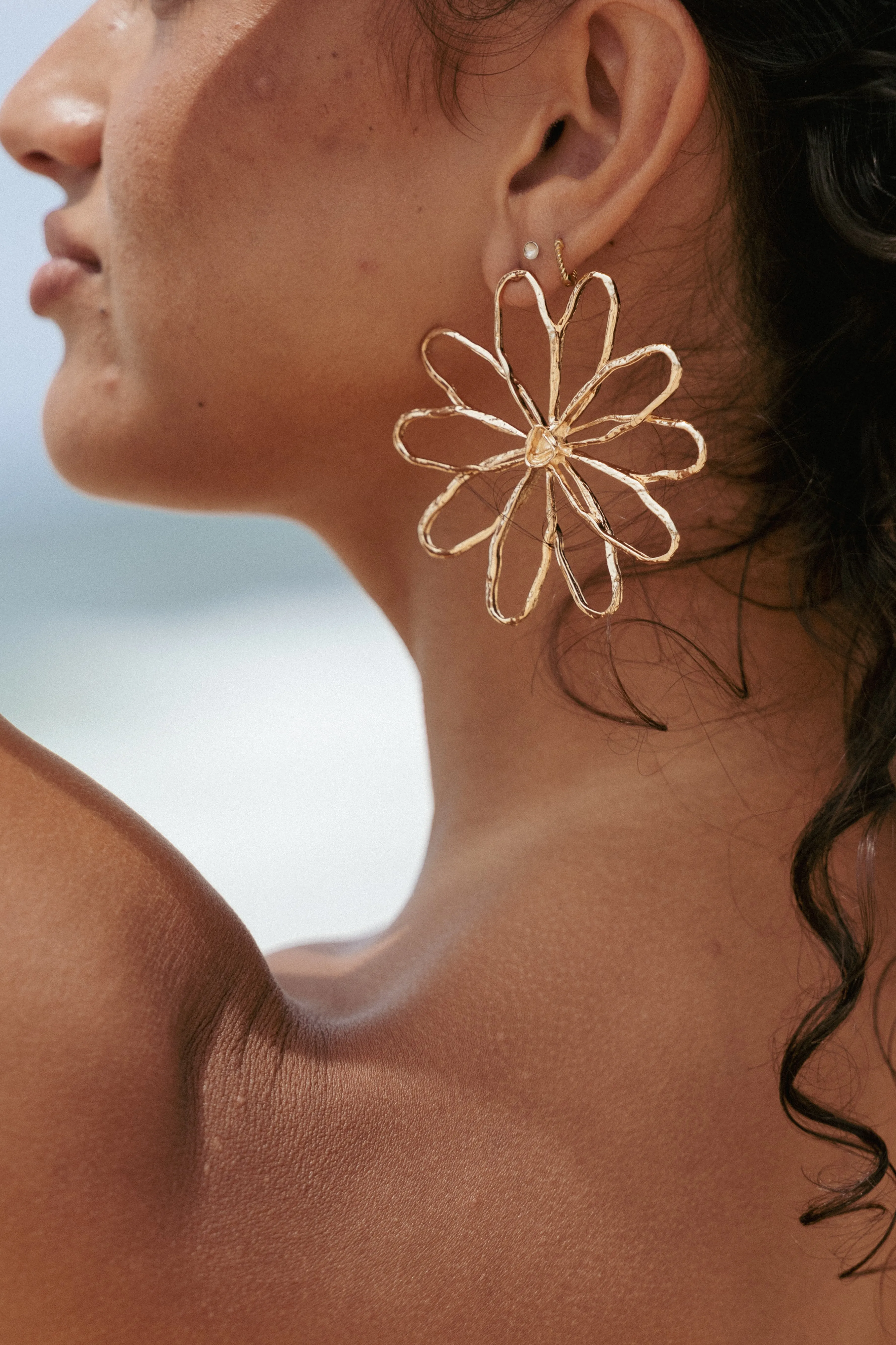 Indi Flower Earrings - Gold sold by Petal & Pup product image thumbnail 2