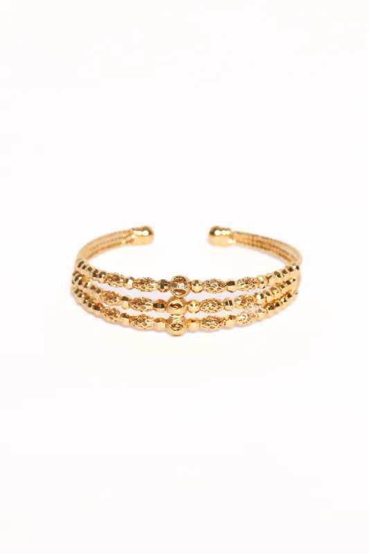 Noah Cuff Bracelet - Gold made by Petal & Pup
