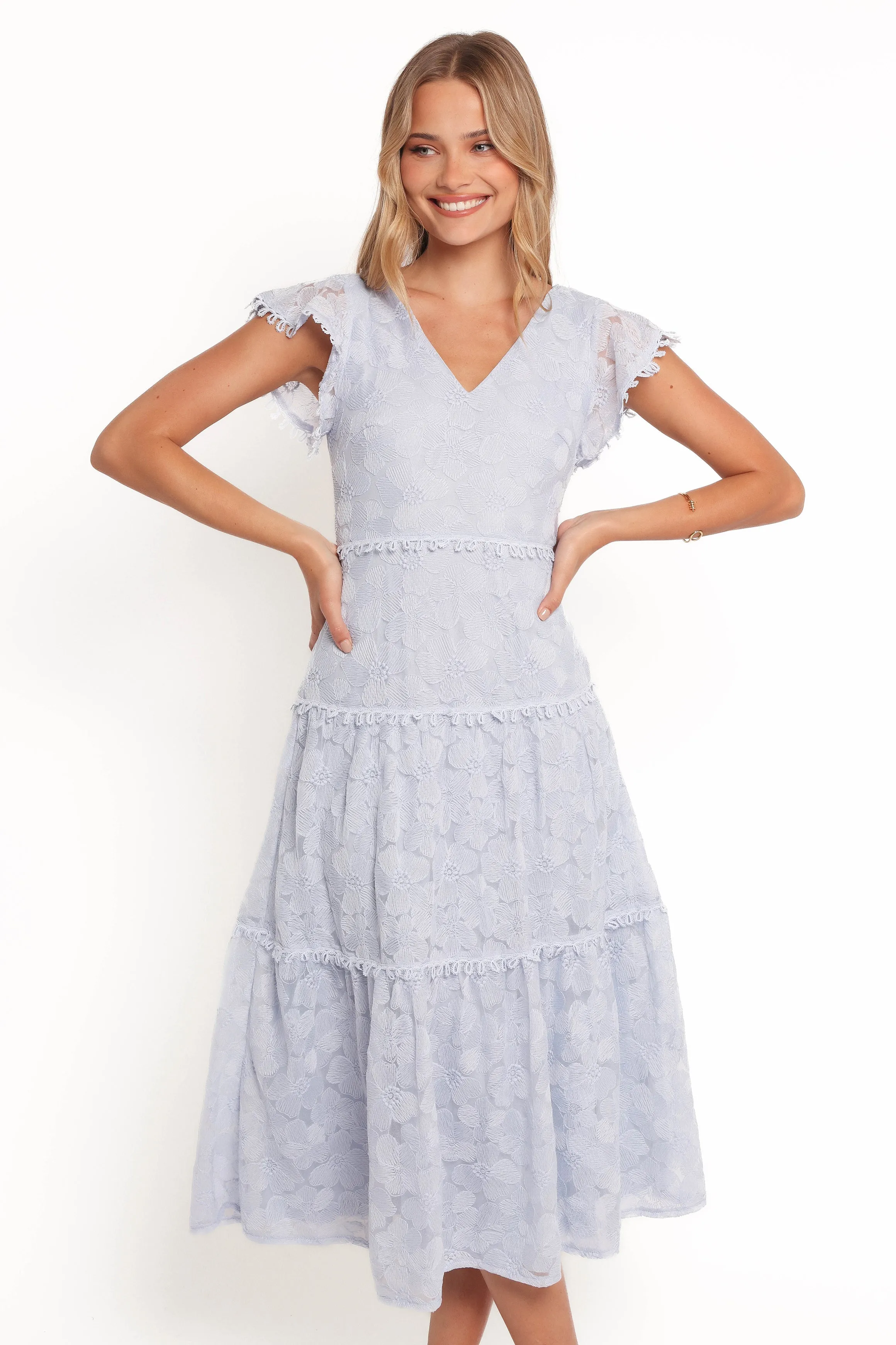 Asher Midi Dress - Blue sold by Petal & Pup
