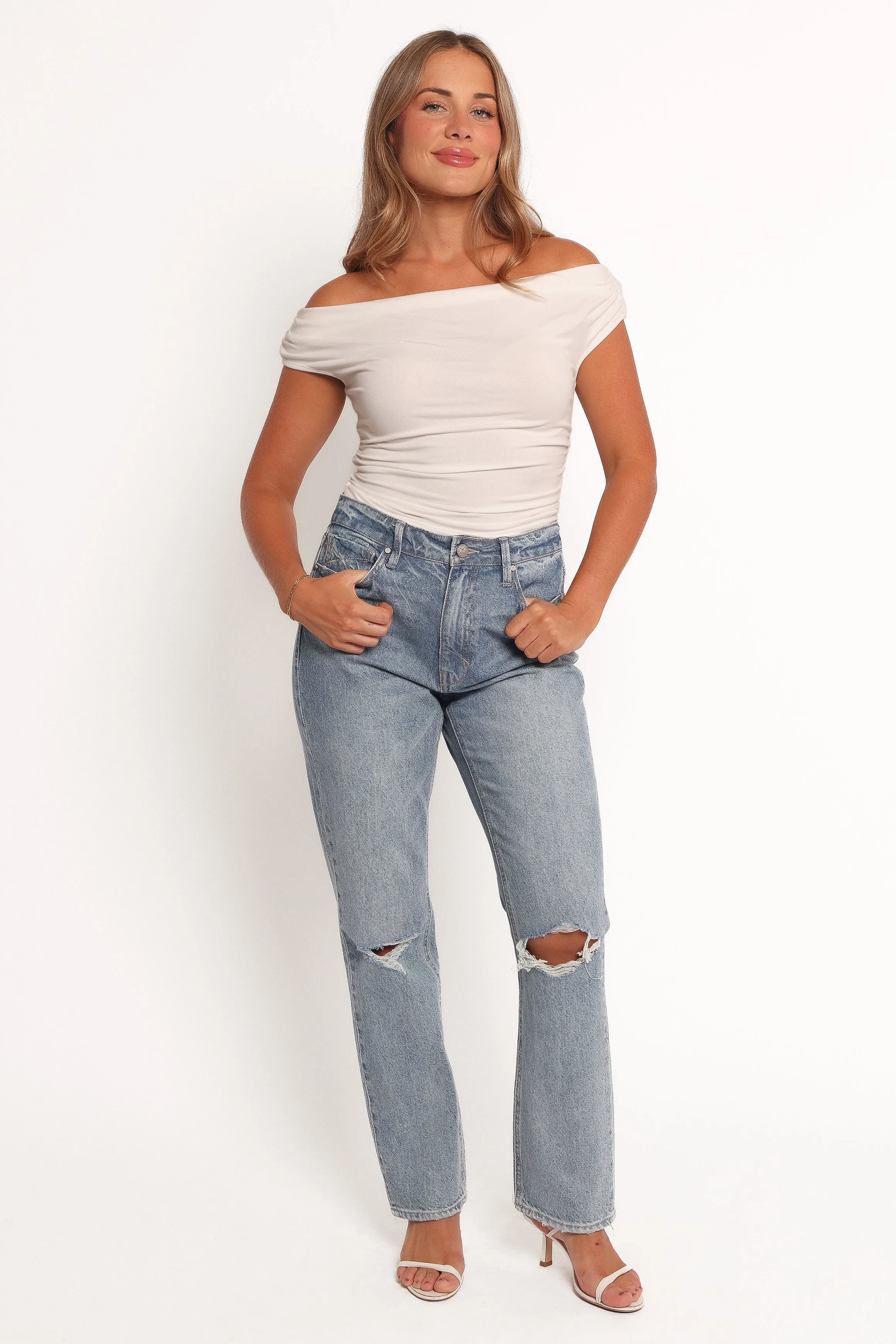 Willa High Rise Straight Leg Jeans - Rogue sold by Petal & Pup