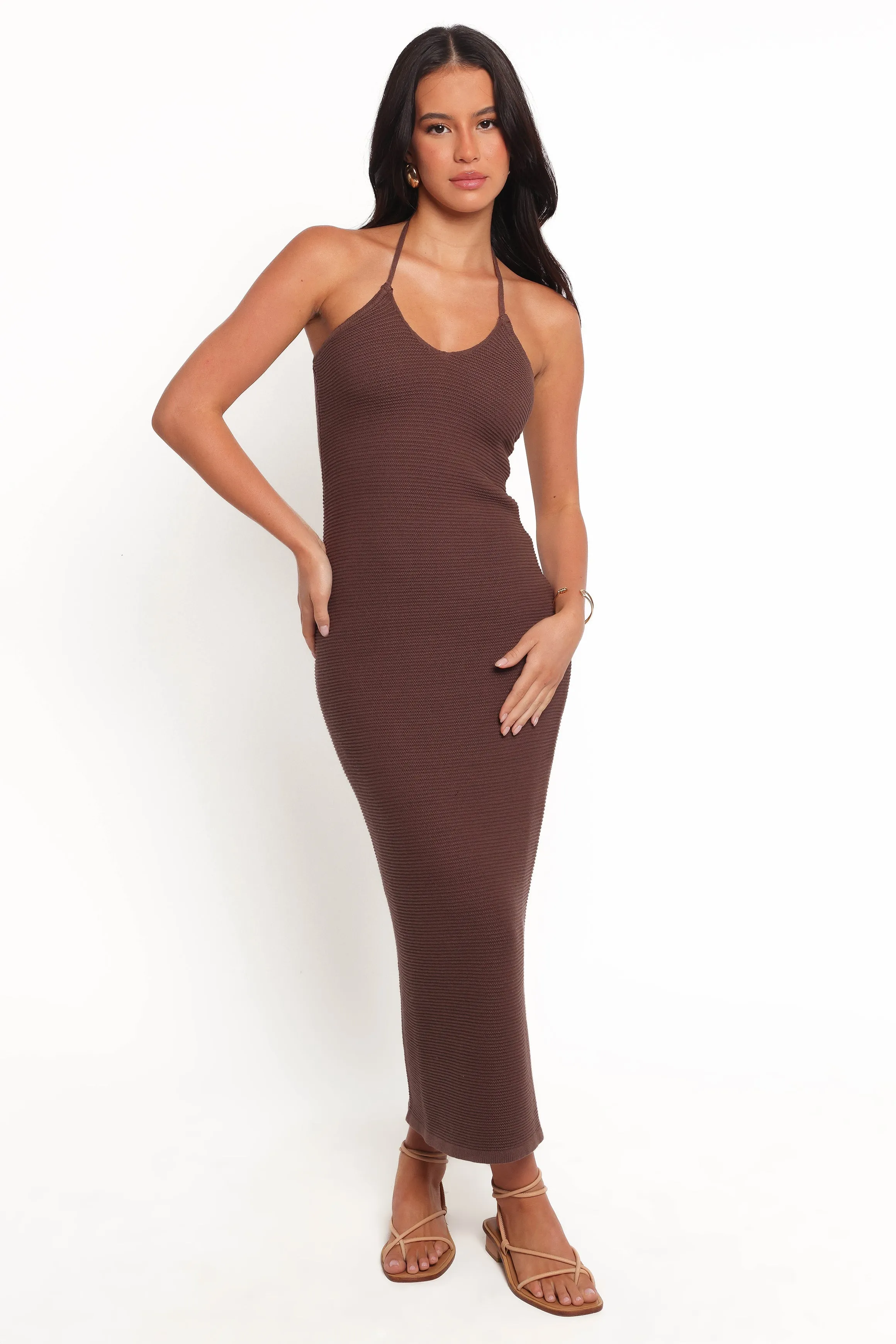 Darya Midi Dress - Cocoa sold by Petal & Pup