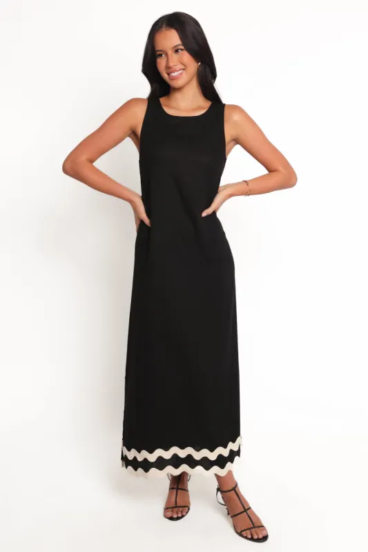 Juno Maxi Dress - Black sold by Petal & Pup